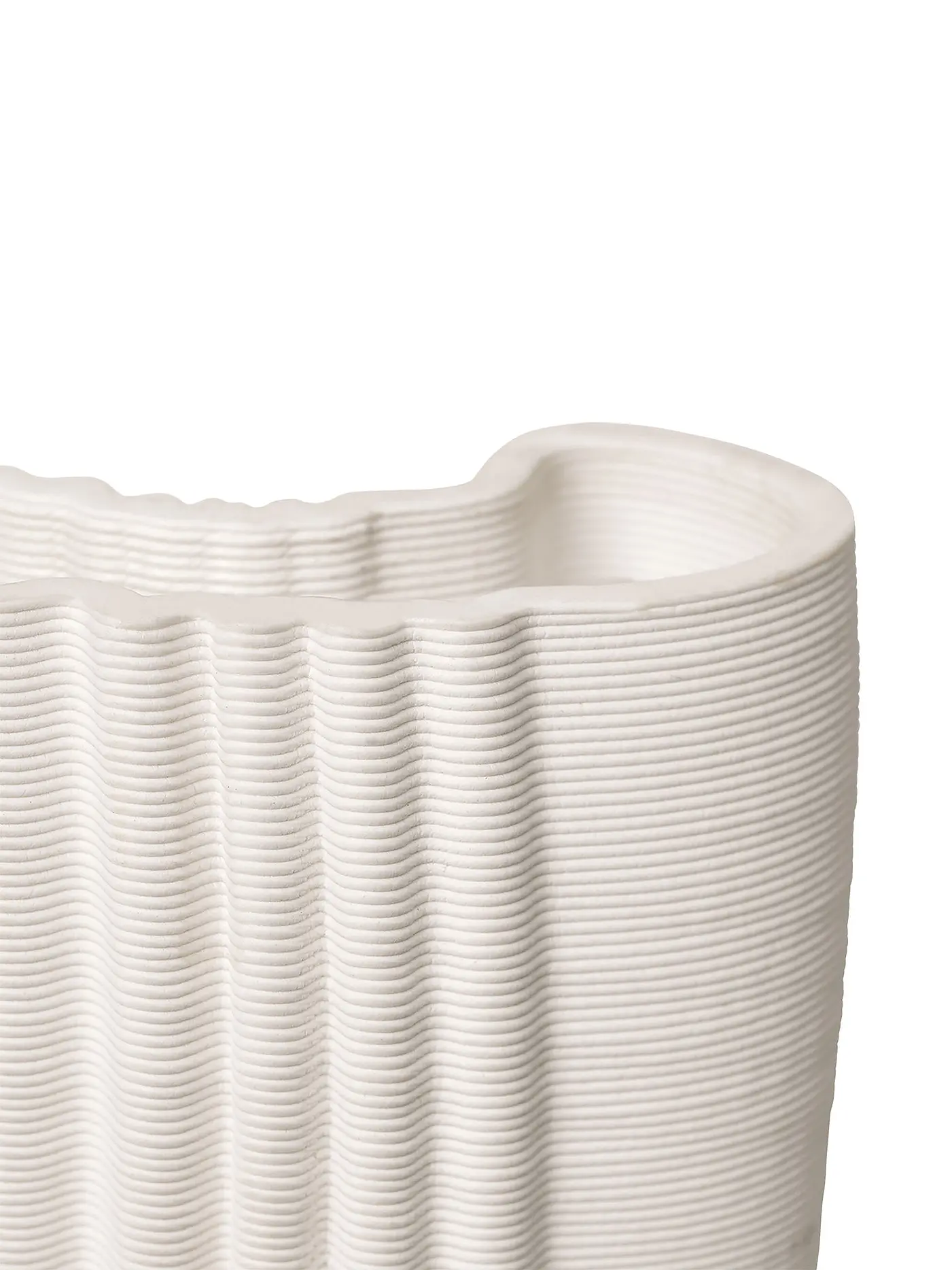 FERM LIVING | Vase MOIRE 30cm Offwhite | weiss