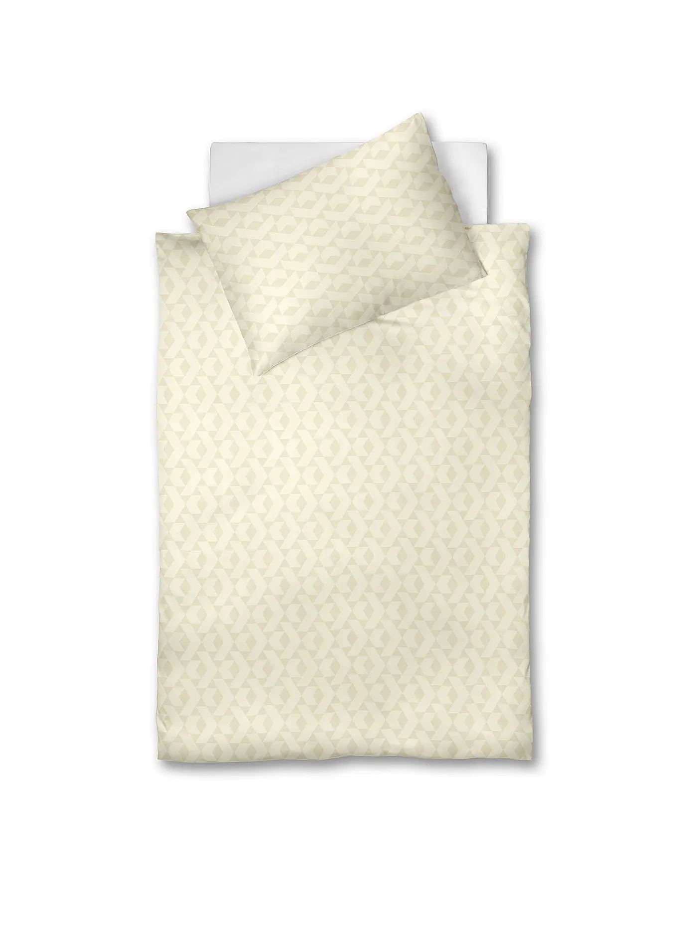 FLEURESSE | Damast-Bettwäsche "Opal" 70x90cm / 140x200cm (Creme) | creme