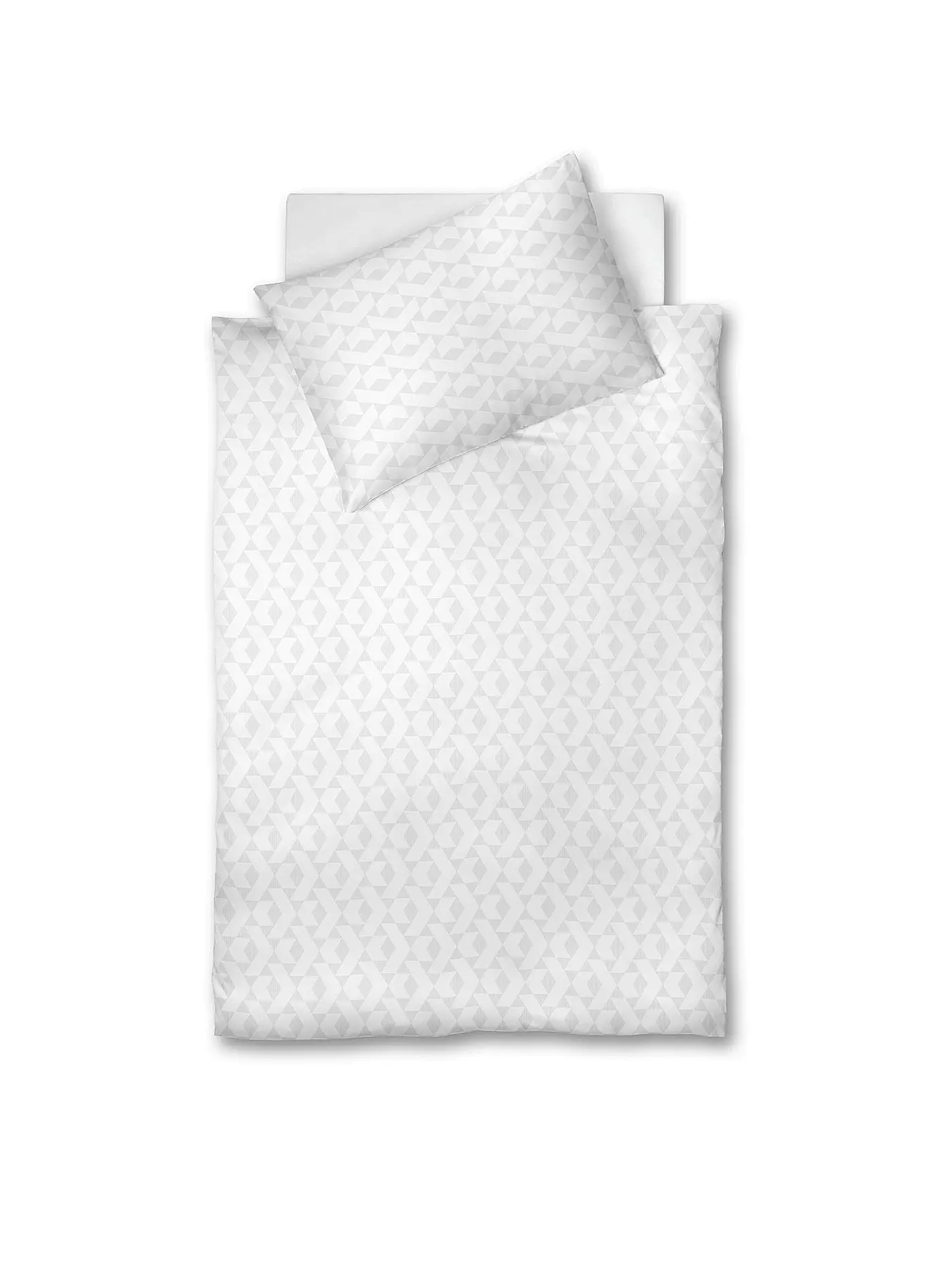 FLEURESSE | Damast-Bettwäsche "Opal" 70x90cm / 140x200cm (Creme) | weiss