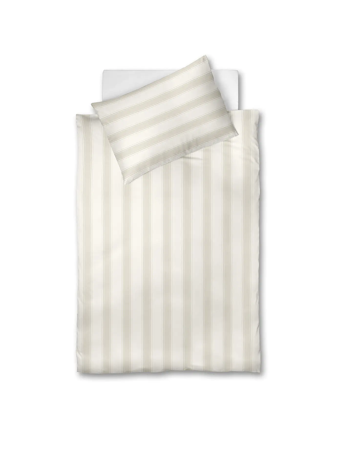 FLEURESSE | Damast-Bettwäsche "Saphir" 70x90cm / 140x200cm (Weiss) | creme