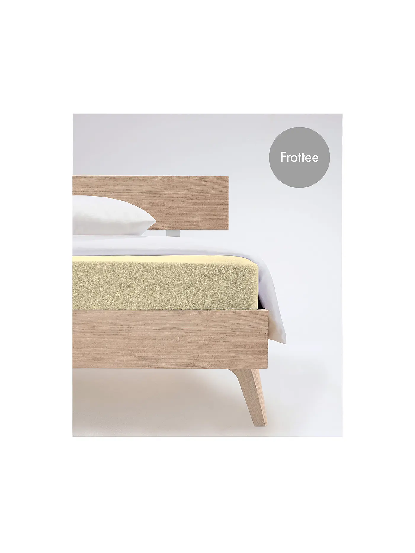 FLEURESSE | Frotteespannleintuch CD-SOFT 180x200cm Weiss | gelb
