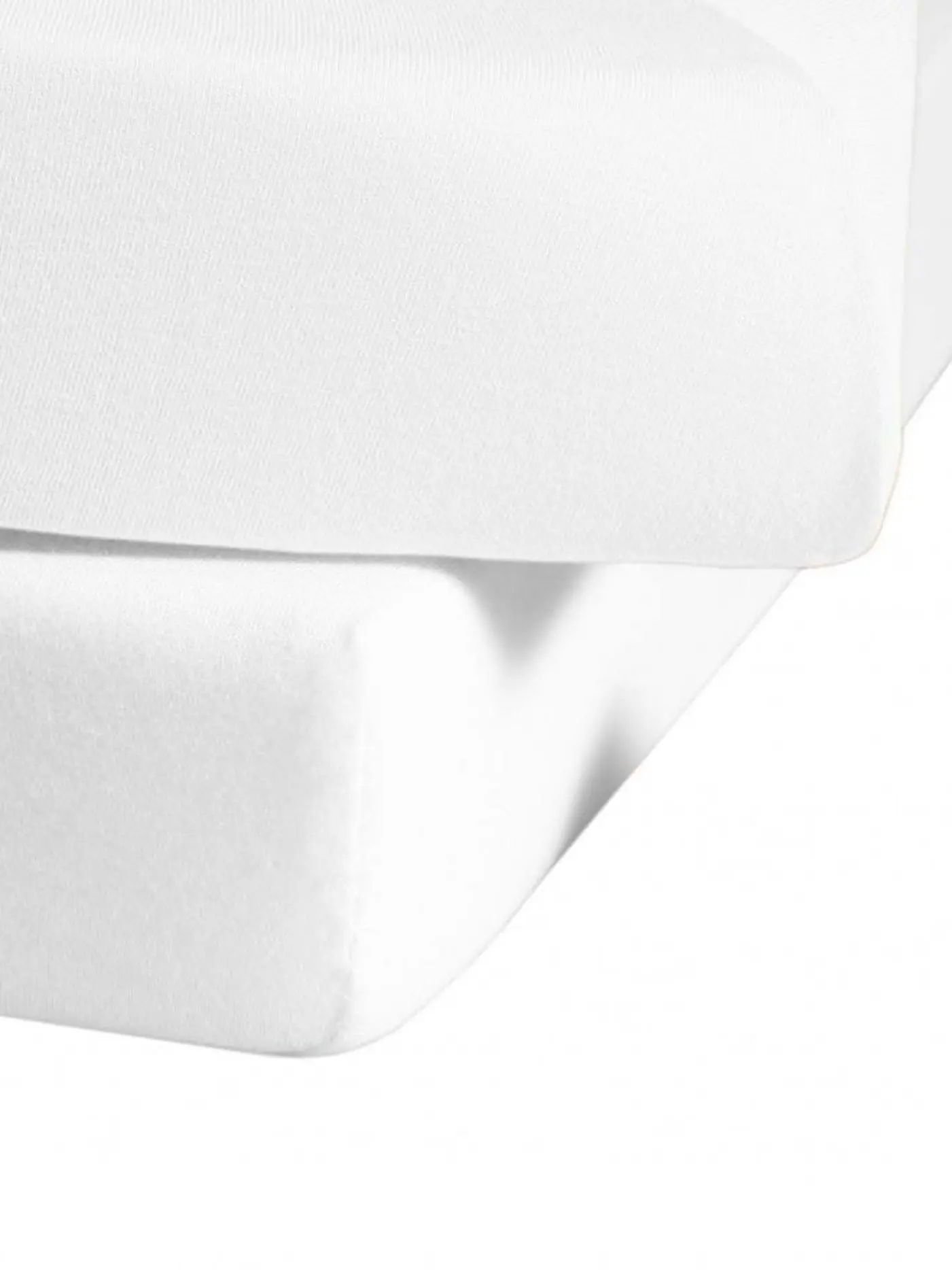 FLEURESSE | Jerseyspannleintuch 150x200cm (Grau) | weiss