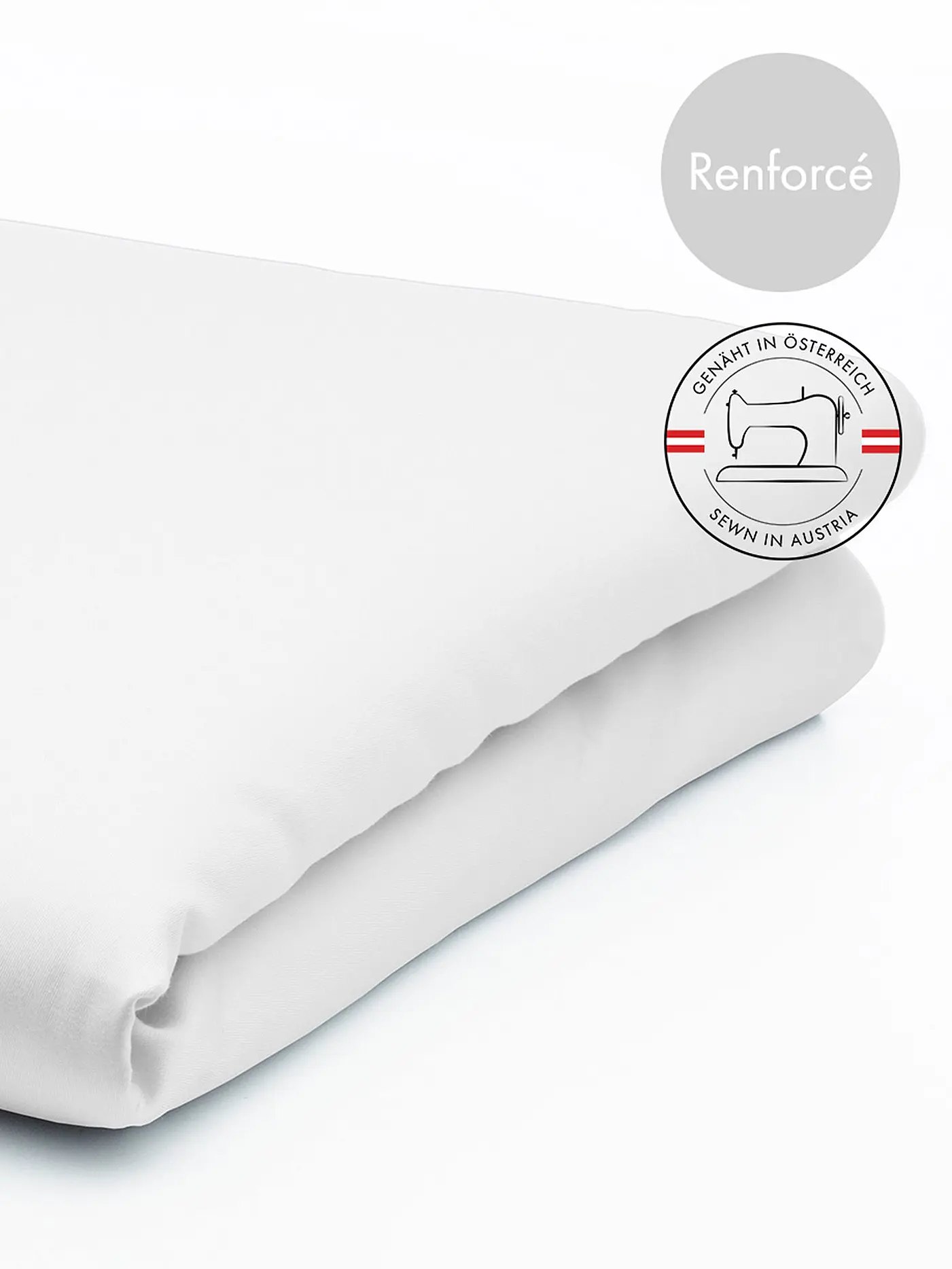 FLEURESSE | Renforce Spannleintuch Monika 180x200cm Weiss | weiss