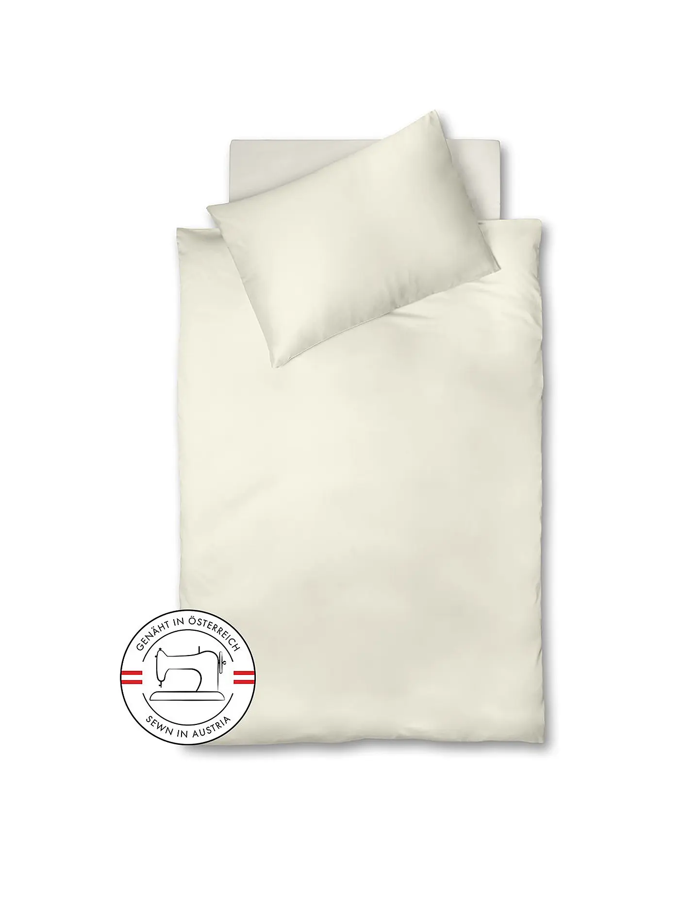 FLEURESSE | Satin Bettwäsche Royal 70x90cm / 140x200cm Pearl Blue | creme