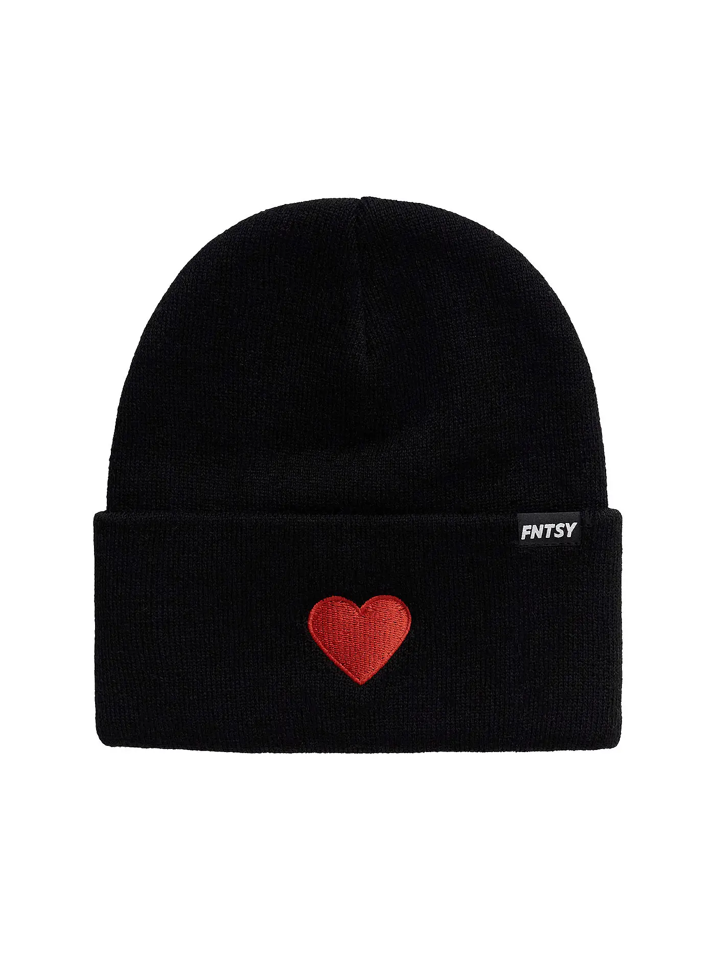 FNTSY | Mütze - Haube HEART | schwarz