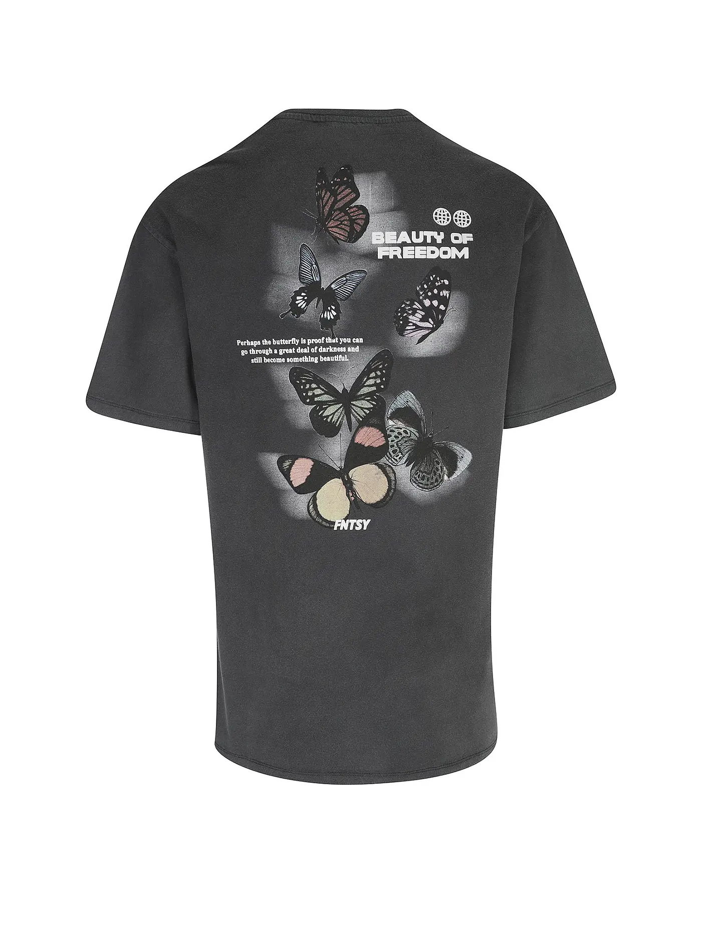 FNTSY | T-Shirt BUTTERFLY | grau