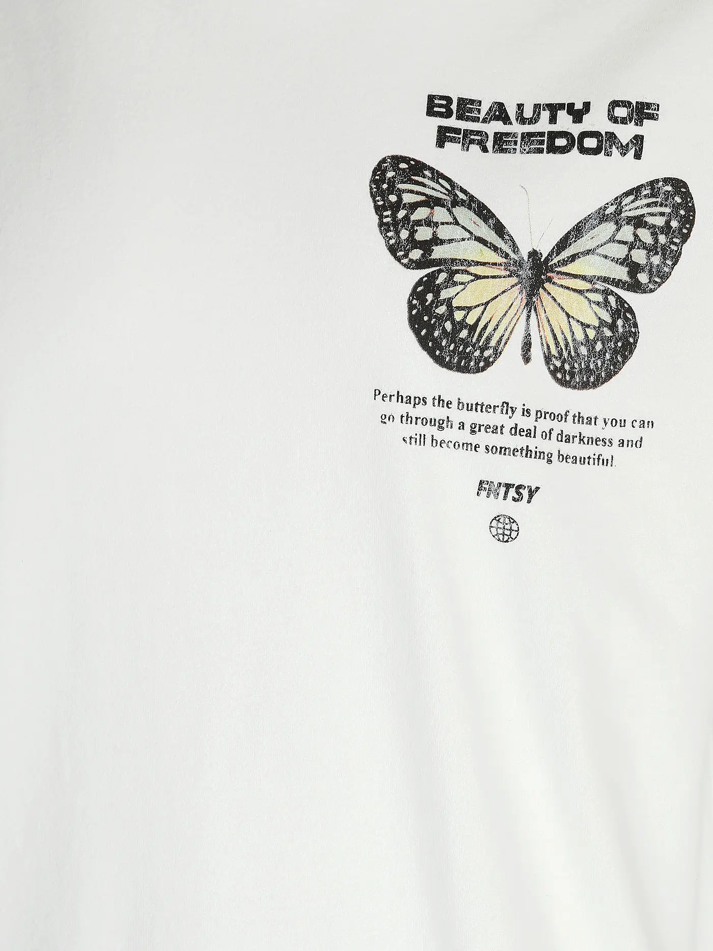 FNTSY | T-Shirt BUTTERFLY | beige
