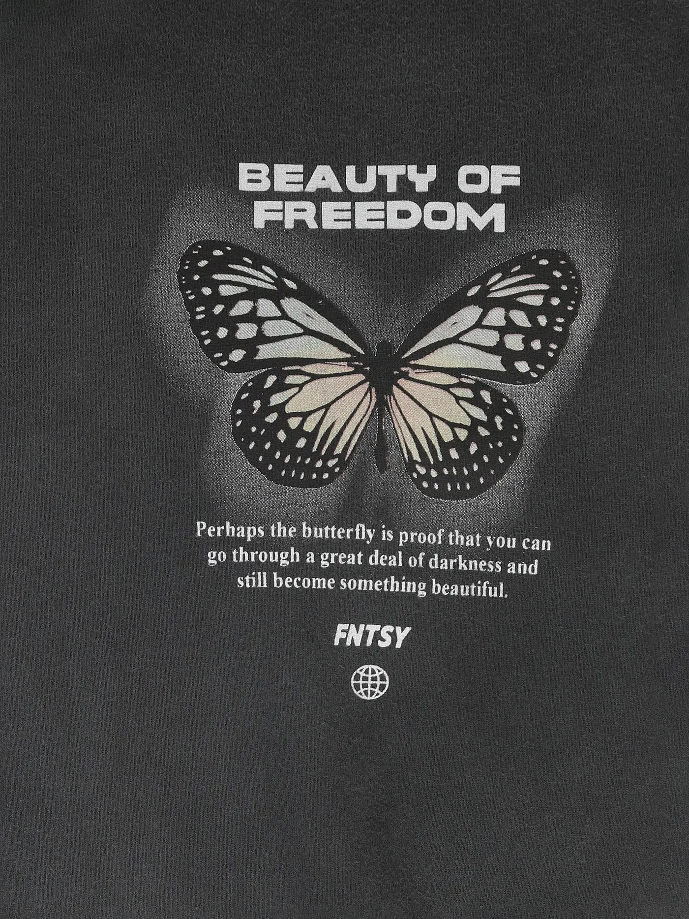 FNTSY | T-Shirt BUTTERFLY | grau