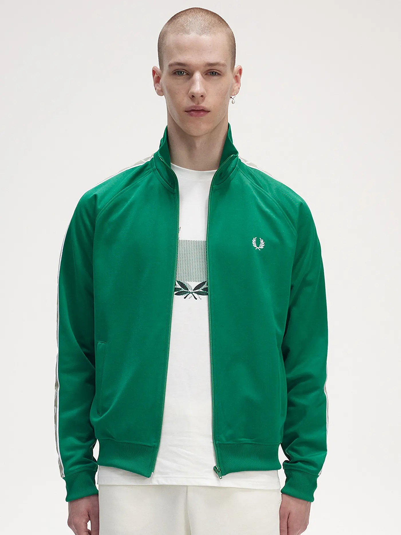 FRED PERRY | Sweatjacke  | grün