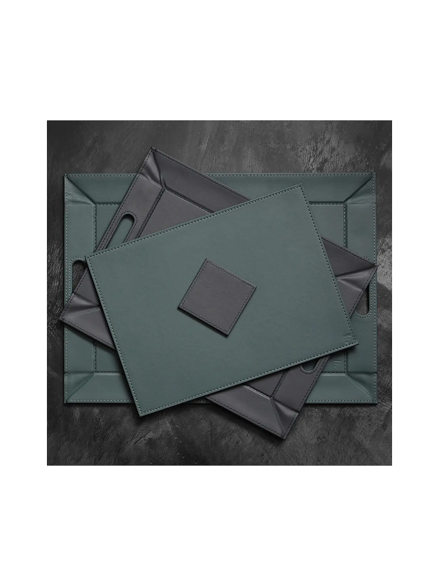 FREEFORM | Wendetablett 2farbig 45x35cm Anthrazit / Petrol | bunt