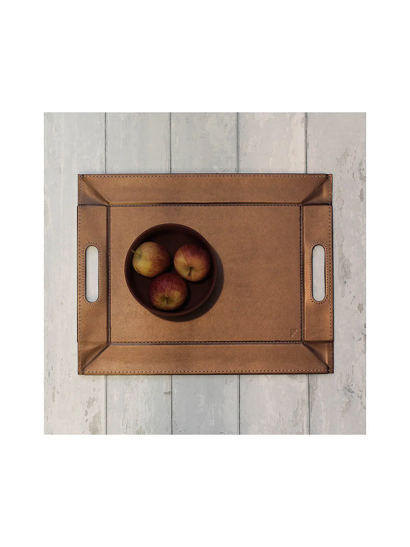 FREEFORM | Wendetablett 55x41cm Bronze / Weiss | hellbraun