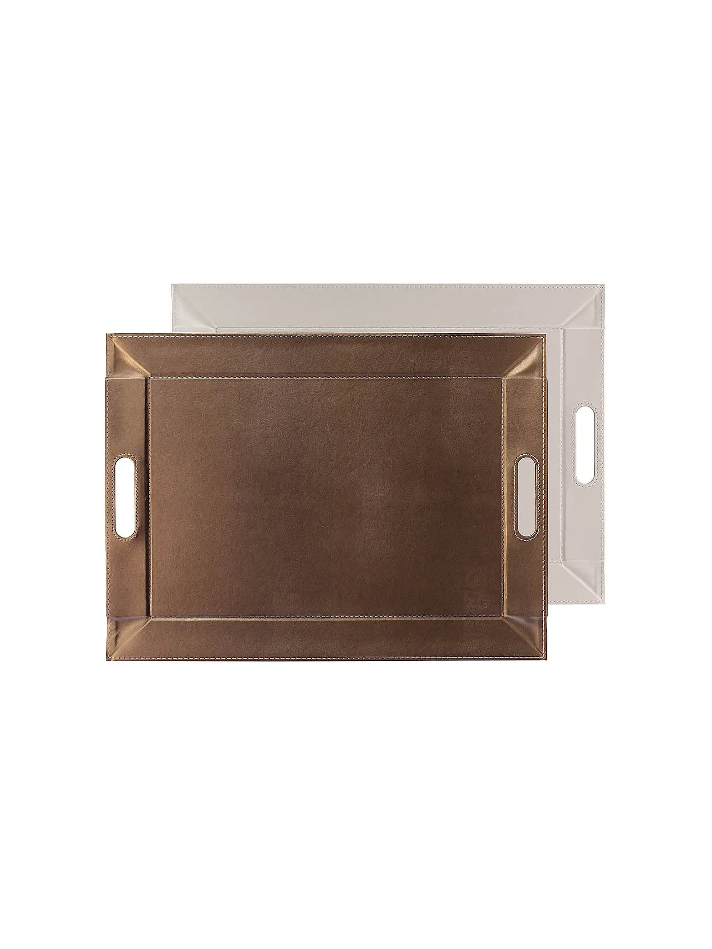 FREEFORM | Wendetablett 55x41cm Bronze / Weiss | hellbraun