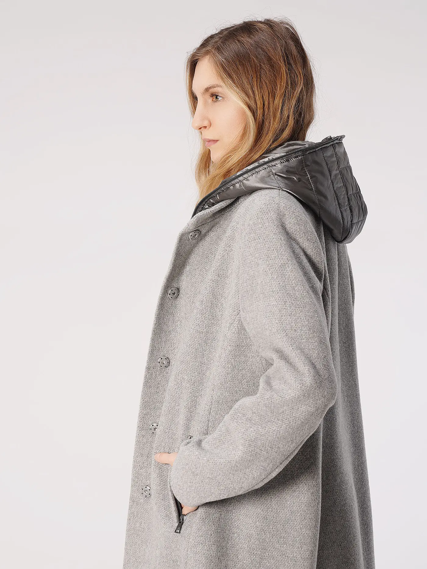 FUCHS & SCHMITT | Wollmantel | silber