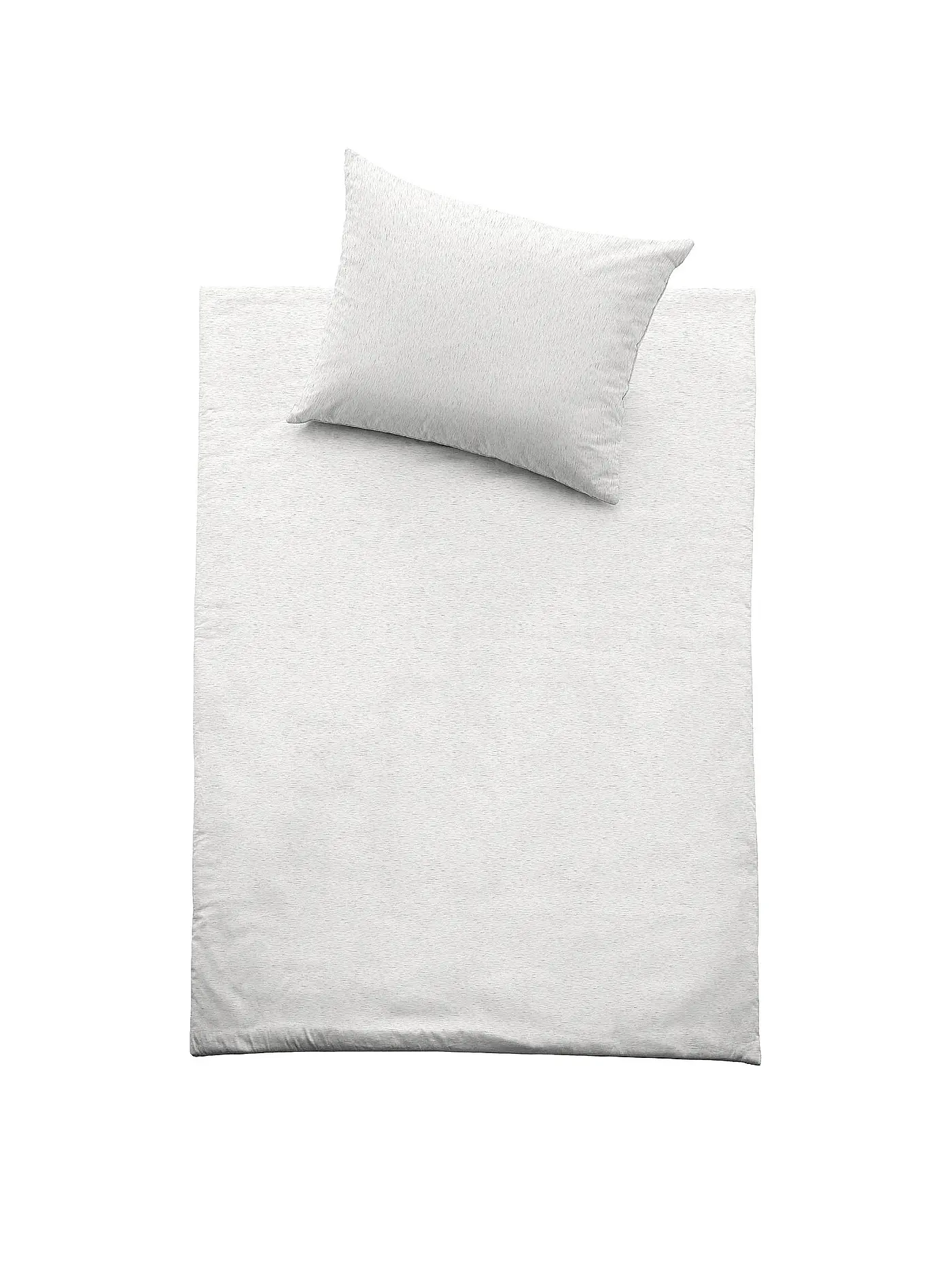 FUSSENEGGER | Jersey Bettwäsche 70x90cm/140x200cm Beige | weiss