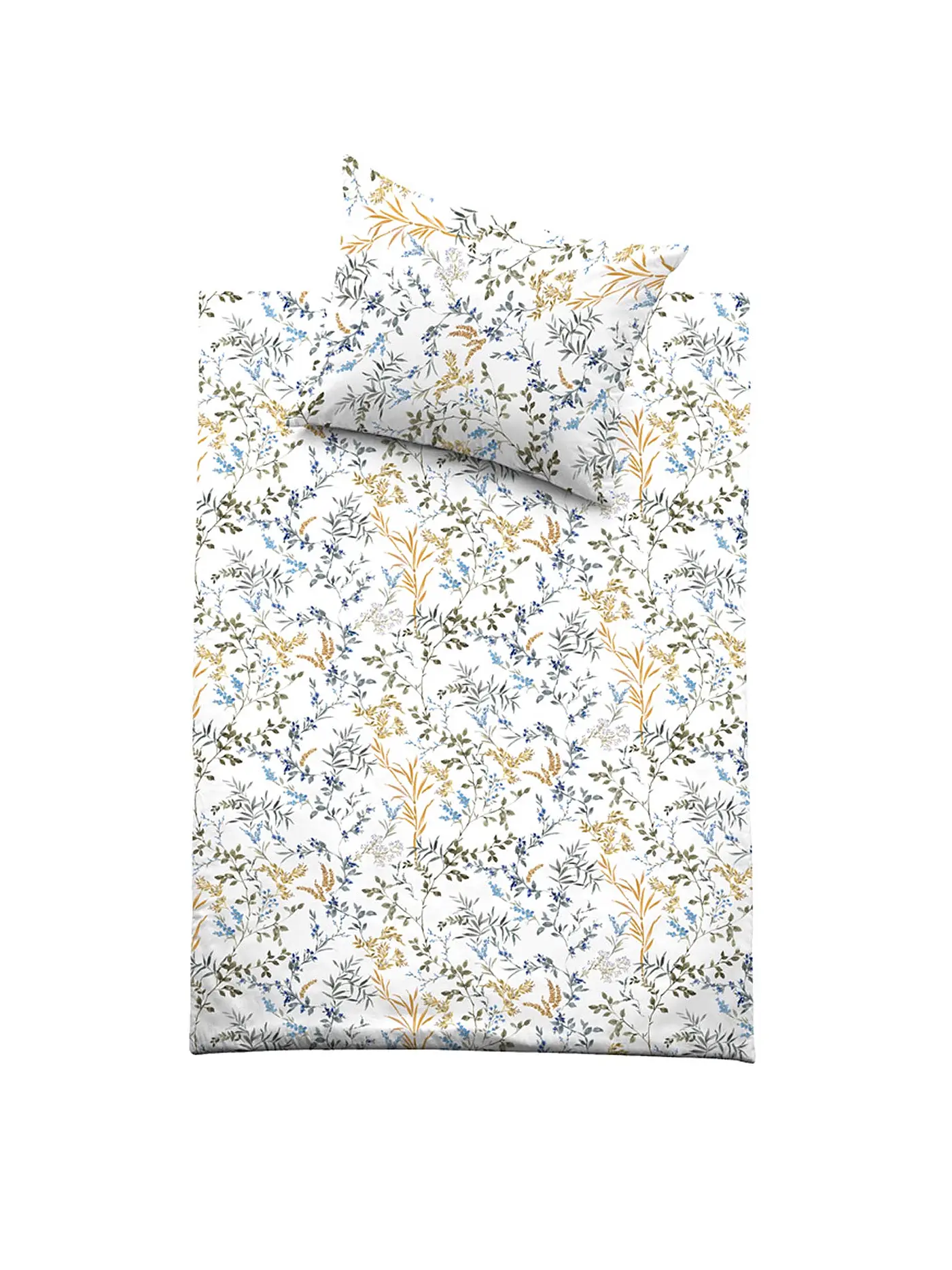 FUSSENEGGER | Premium Satin Bettwäsche 70x90cm/140x200cm Blau/Gruen | dunkelblau