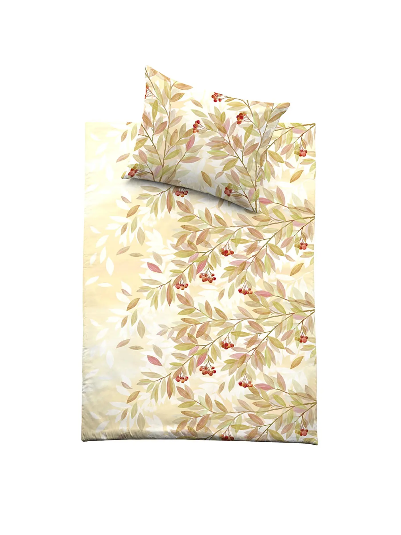 FUSSENEGGER | Premium Satin Bettwäsche 70x90cm/140x200cm Creme | creme