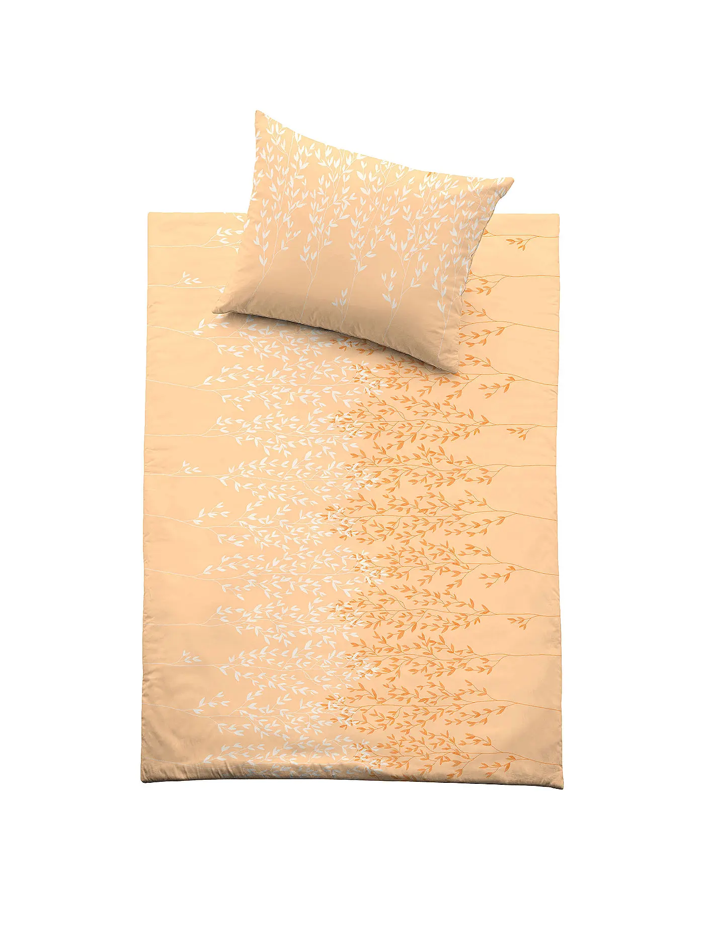 FUSSENEGGER | Satin-Bettwäsche Carola kbA 70x90cm/140x200cm Gelb | orange