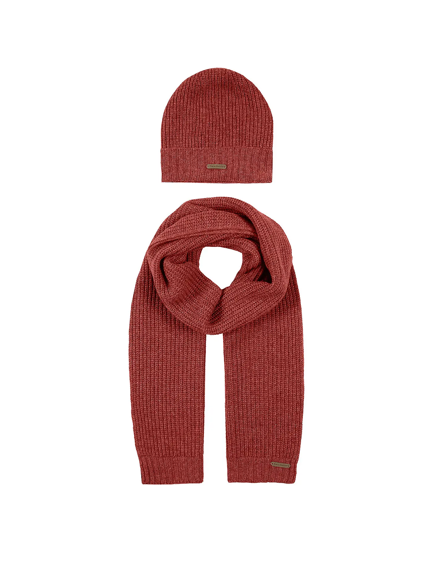 FYNCH HATTON | Geschenkset Schal und Mütze | orange
