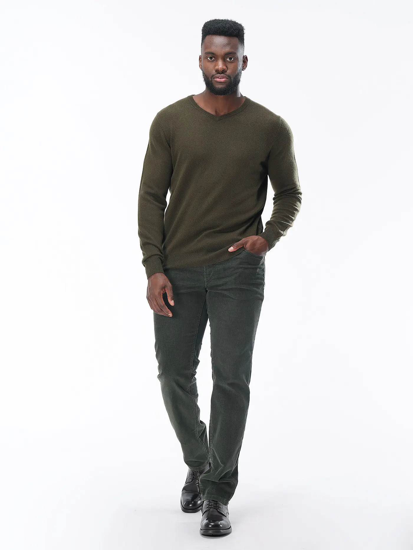 FYNCH HATTON | Kaschmirpullover  | olive