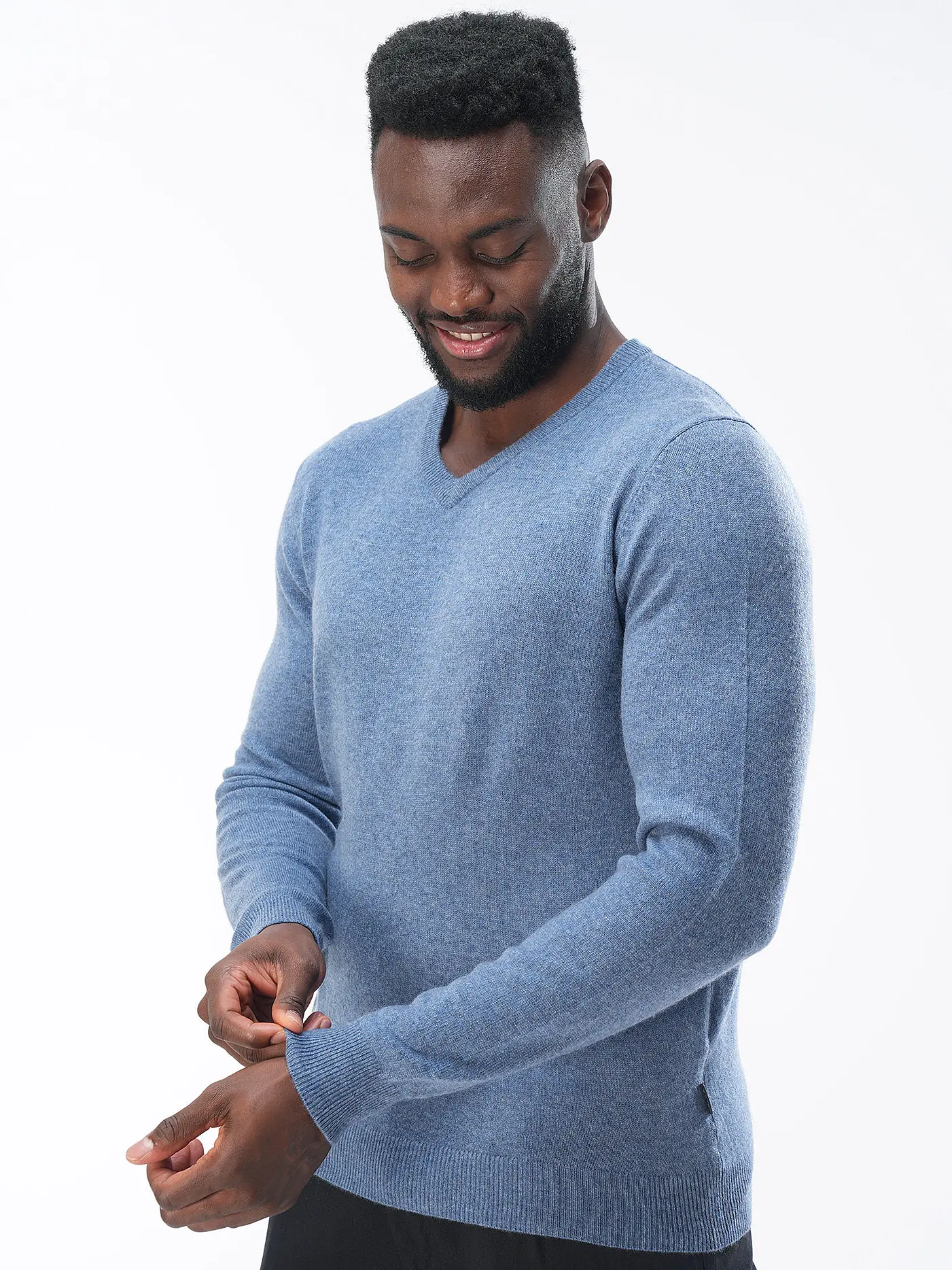FYNCH HATTON | Kaschmirpullover  | blau