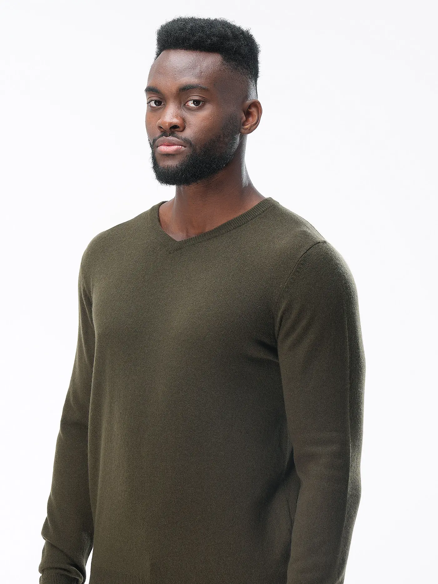 FYNCH HATTON | Kaschmirpullover  | olive