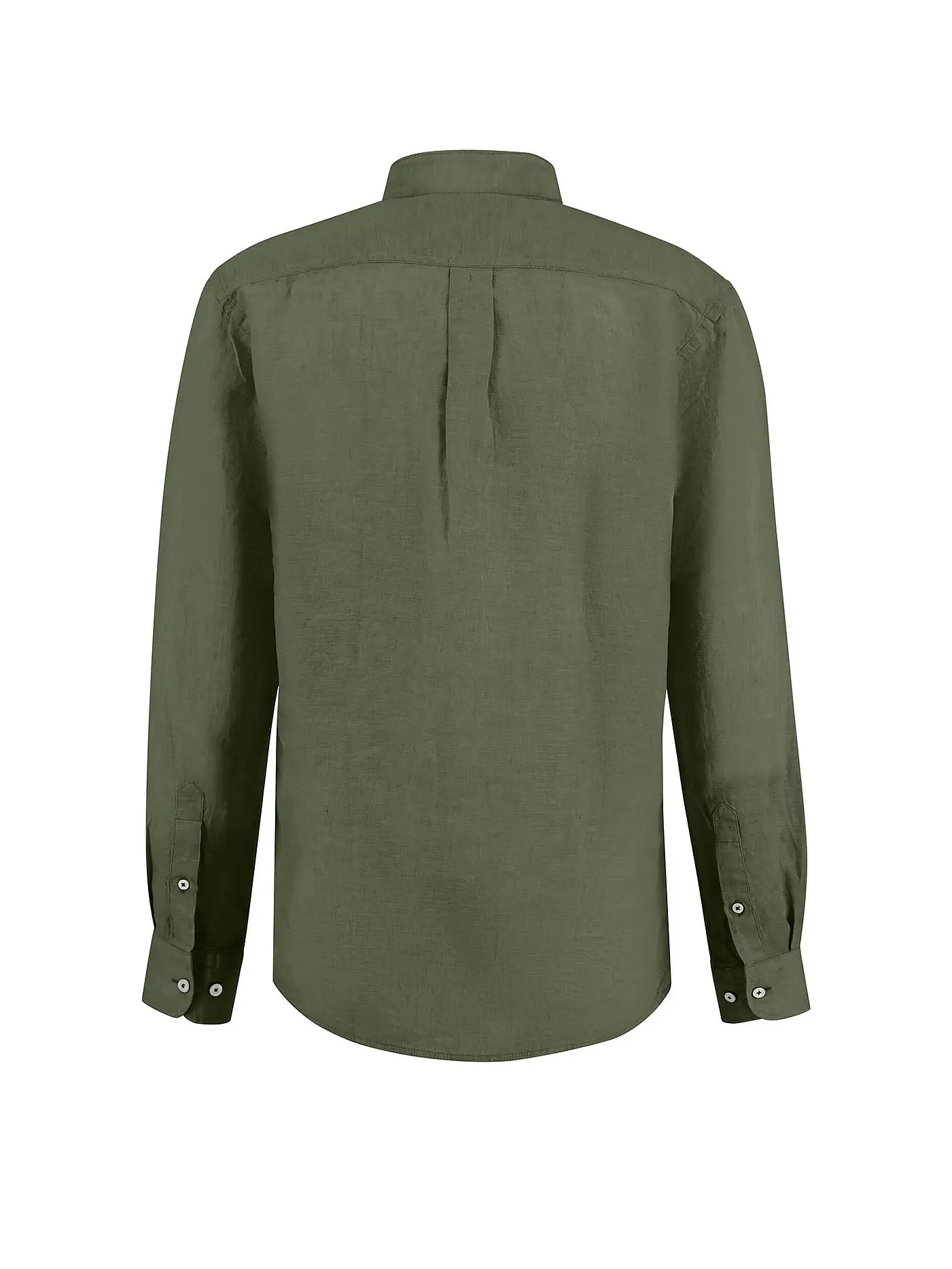 FYNCH HATTON | Leinenhemd Casual Fit  | olive