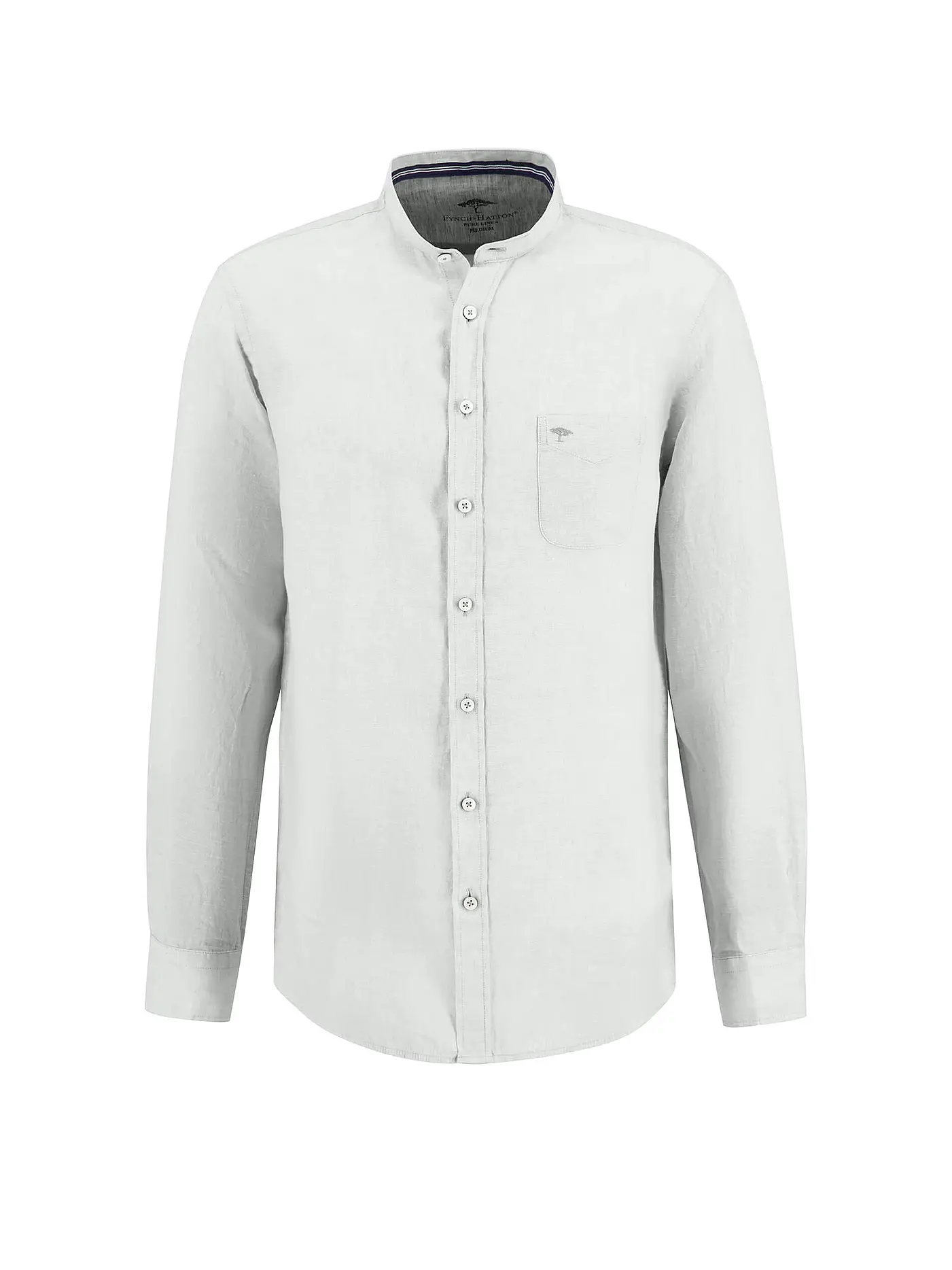 FYNCH HATTON | Leinenhemd Regular Fit  | weiss