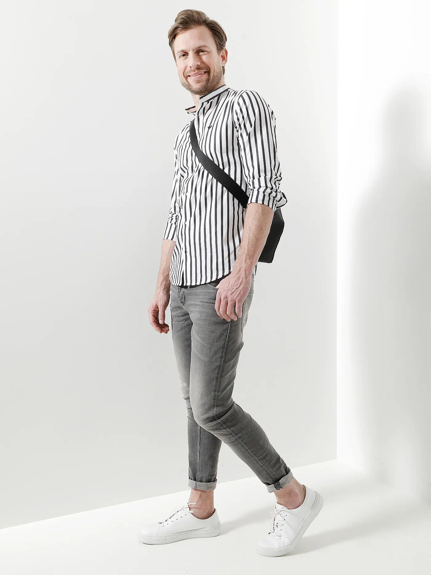 GABBA | Jeans Straight Slim Fit "Rey" | grau