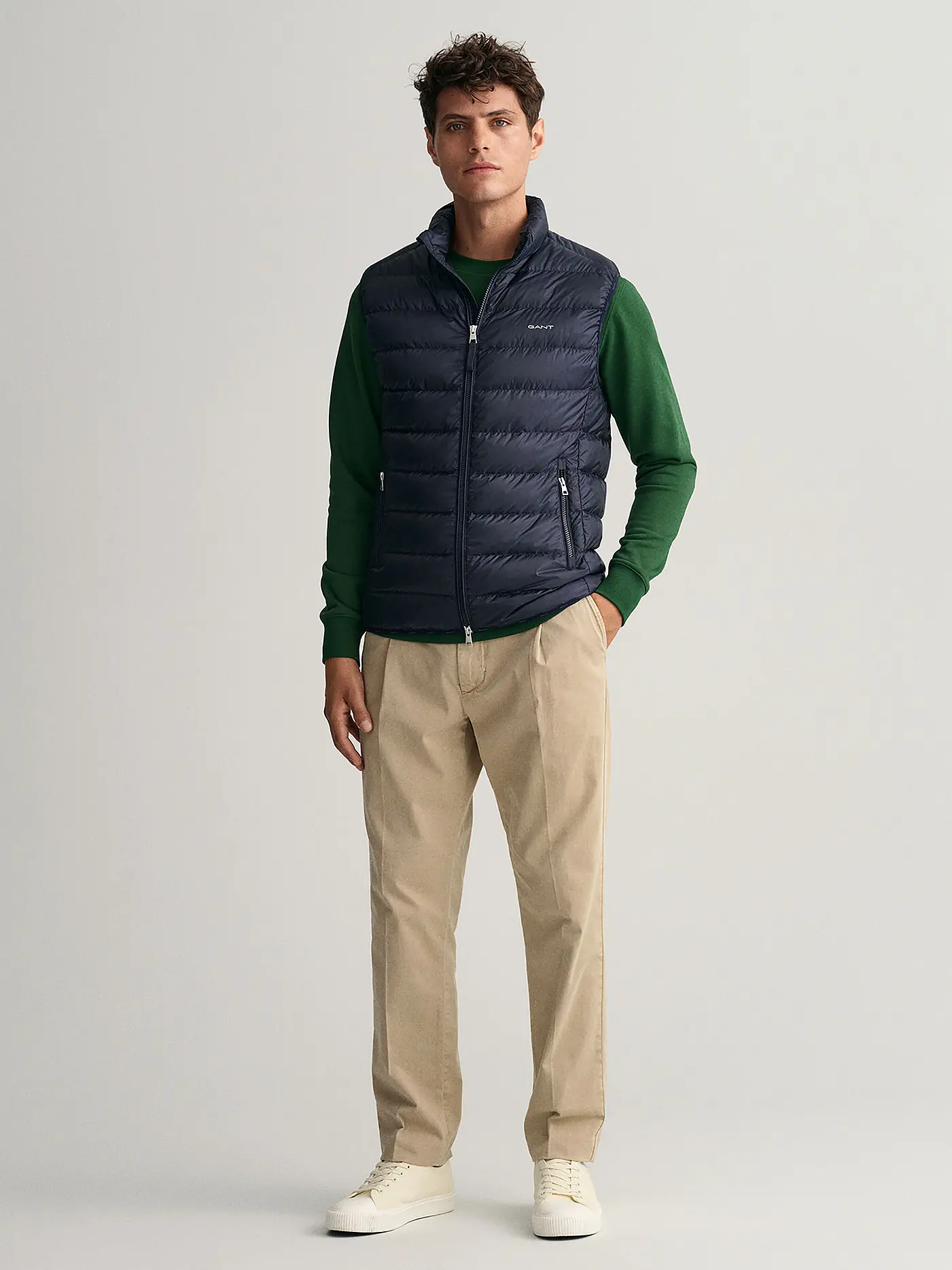 GANT | Daunensteppgilet | dunkelblau