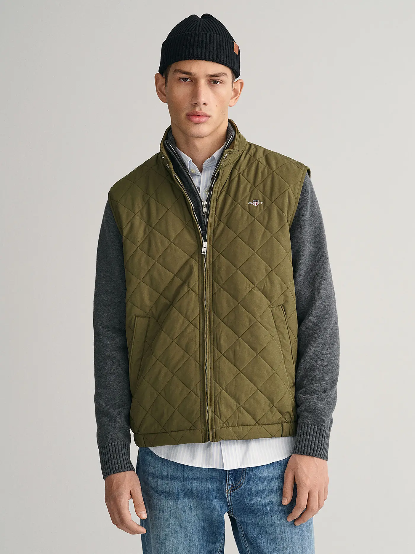 GANT | Steppgilet | olive