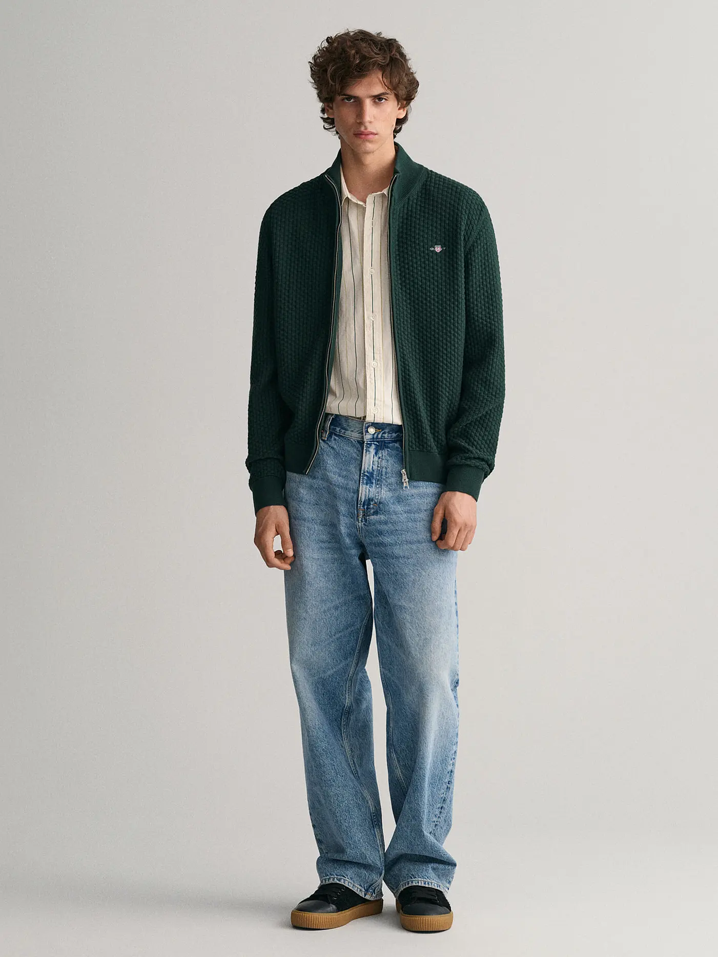GANT | Strickjacke | dunkelgrün