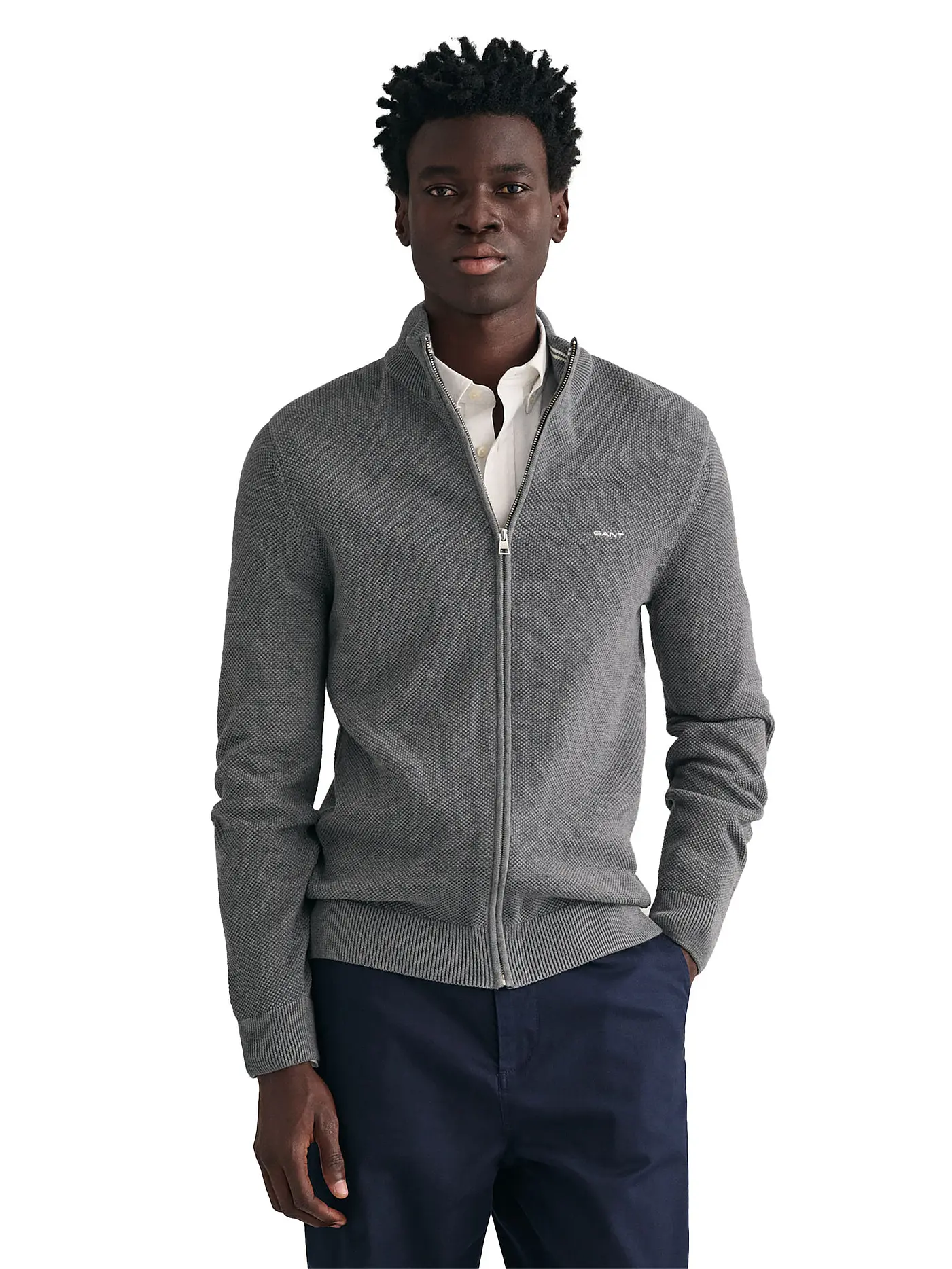 GANT | Strickjacke | hellgrau