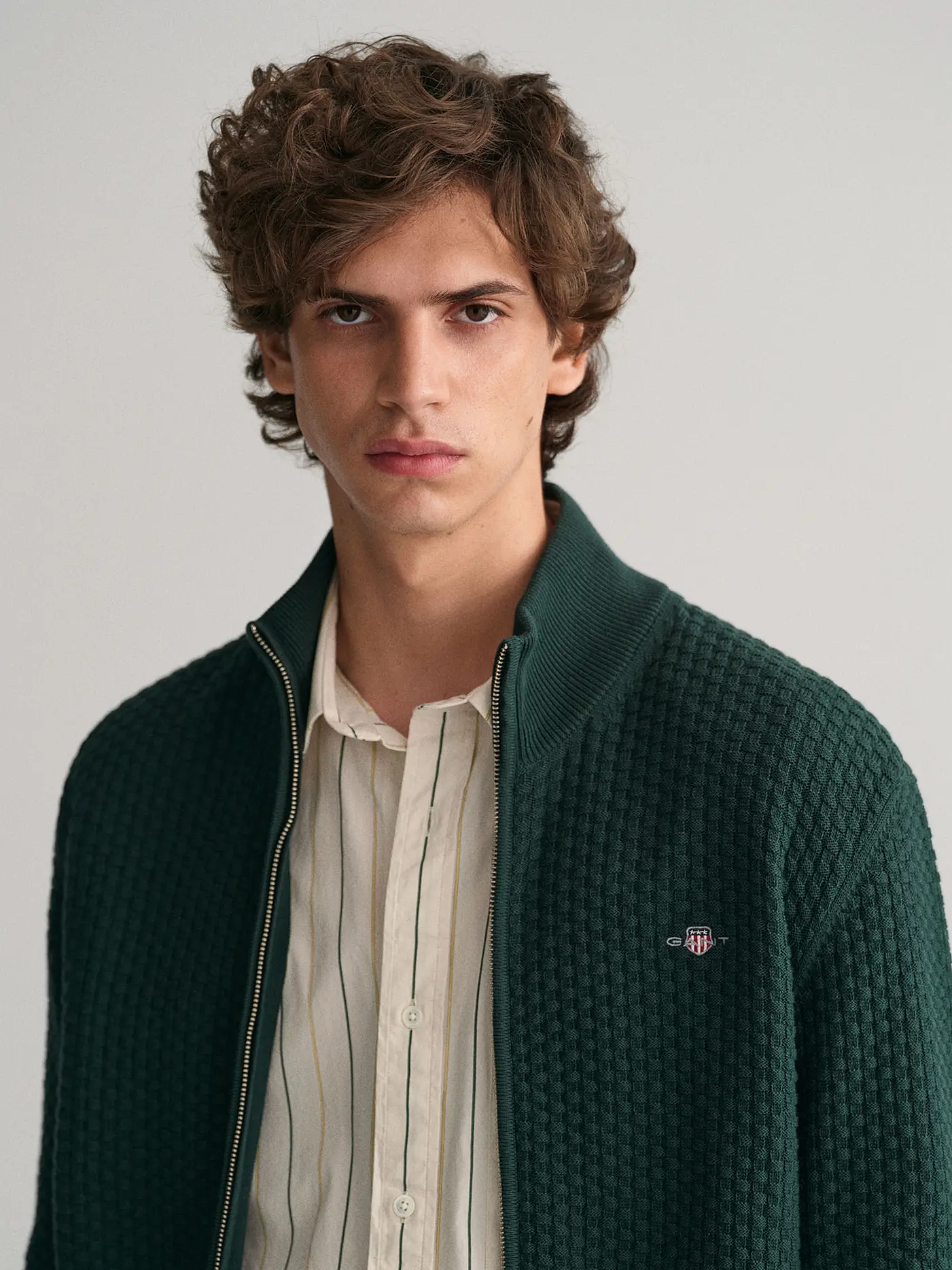 GANT | Strickjacke | dunkelgrün