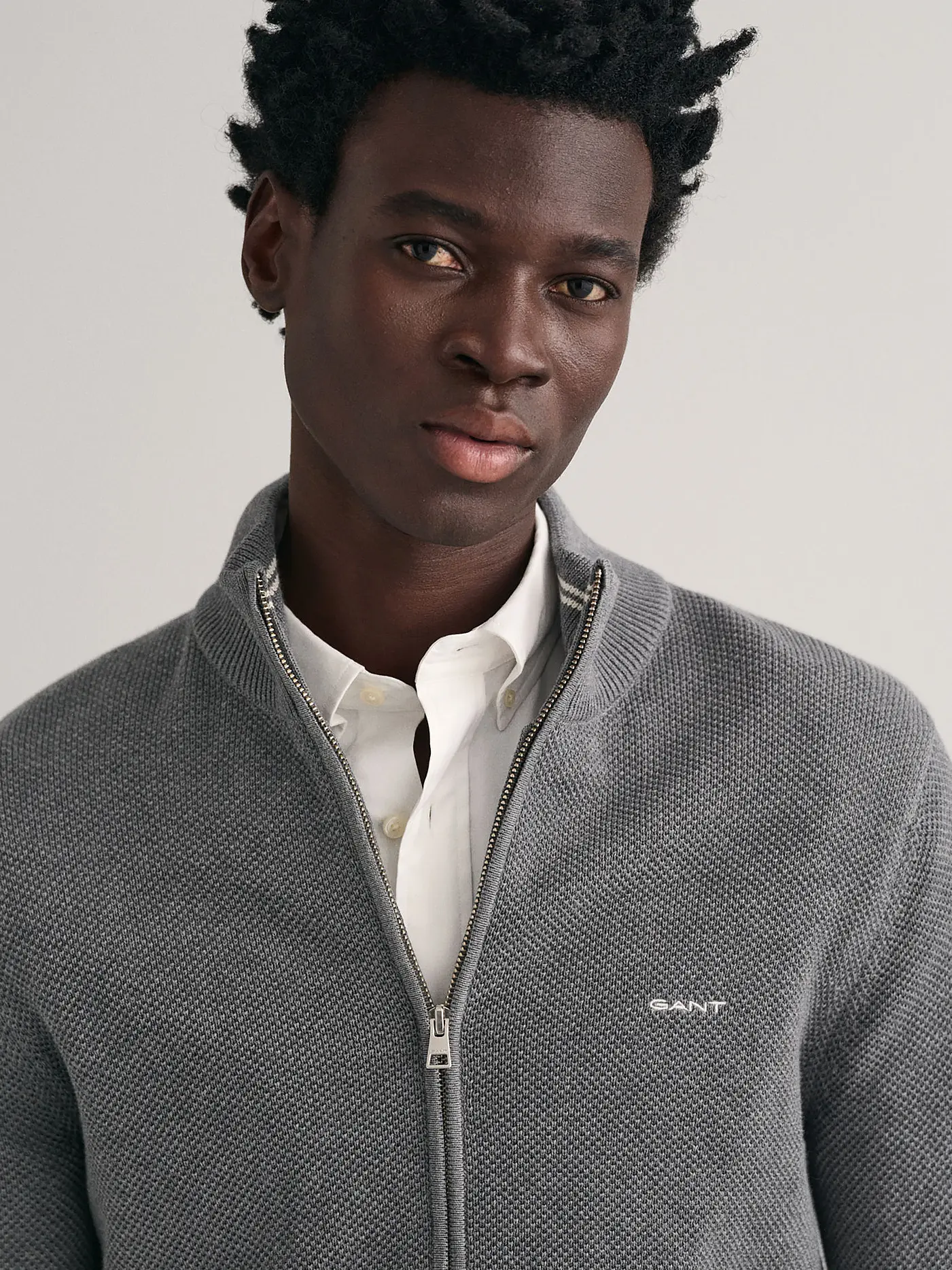 GANT | Strickjacke | hellgrau