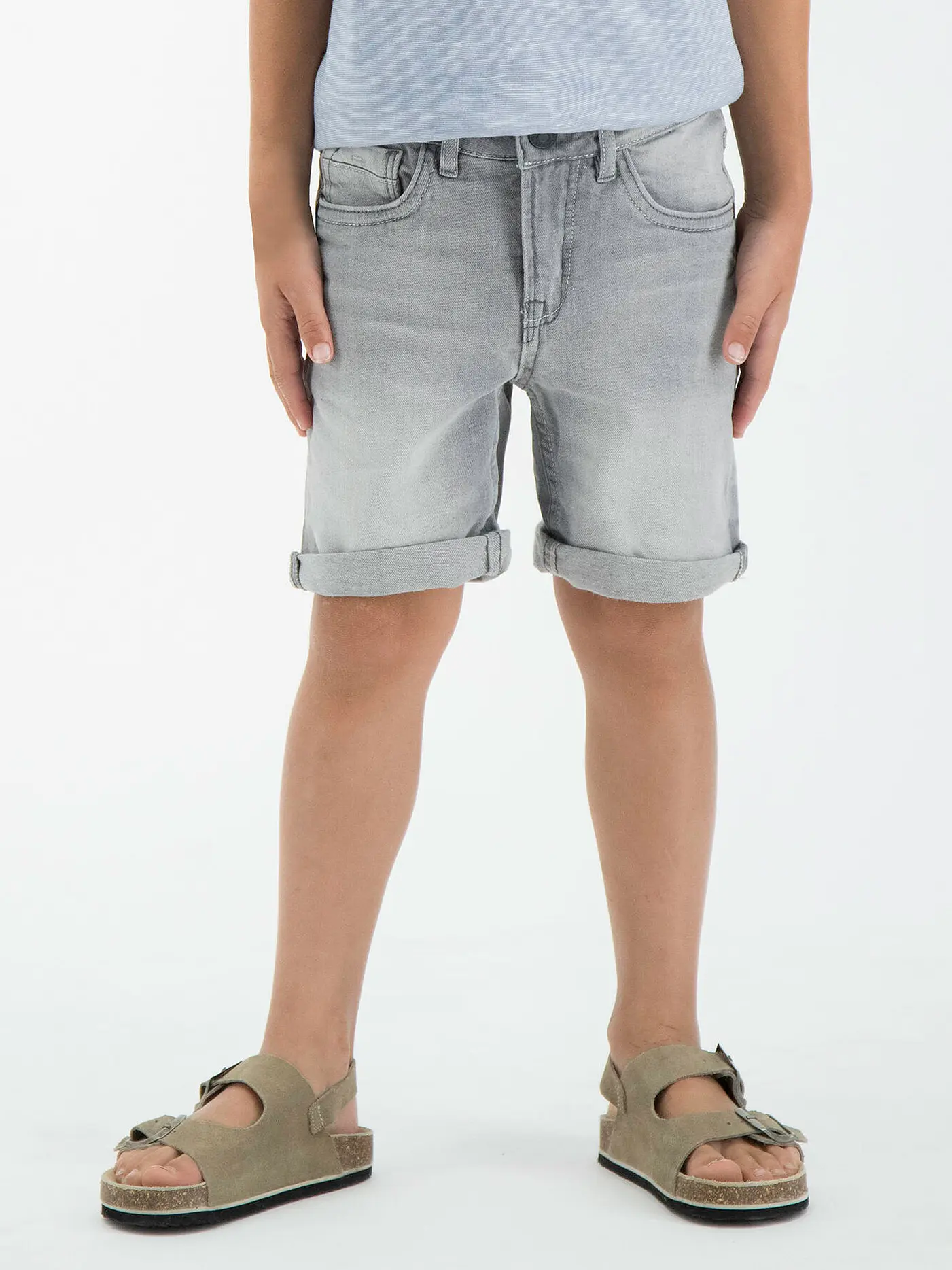GARCIA | Jungen Jeansbermuda Slim Fit | grau