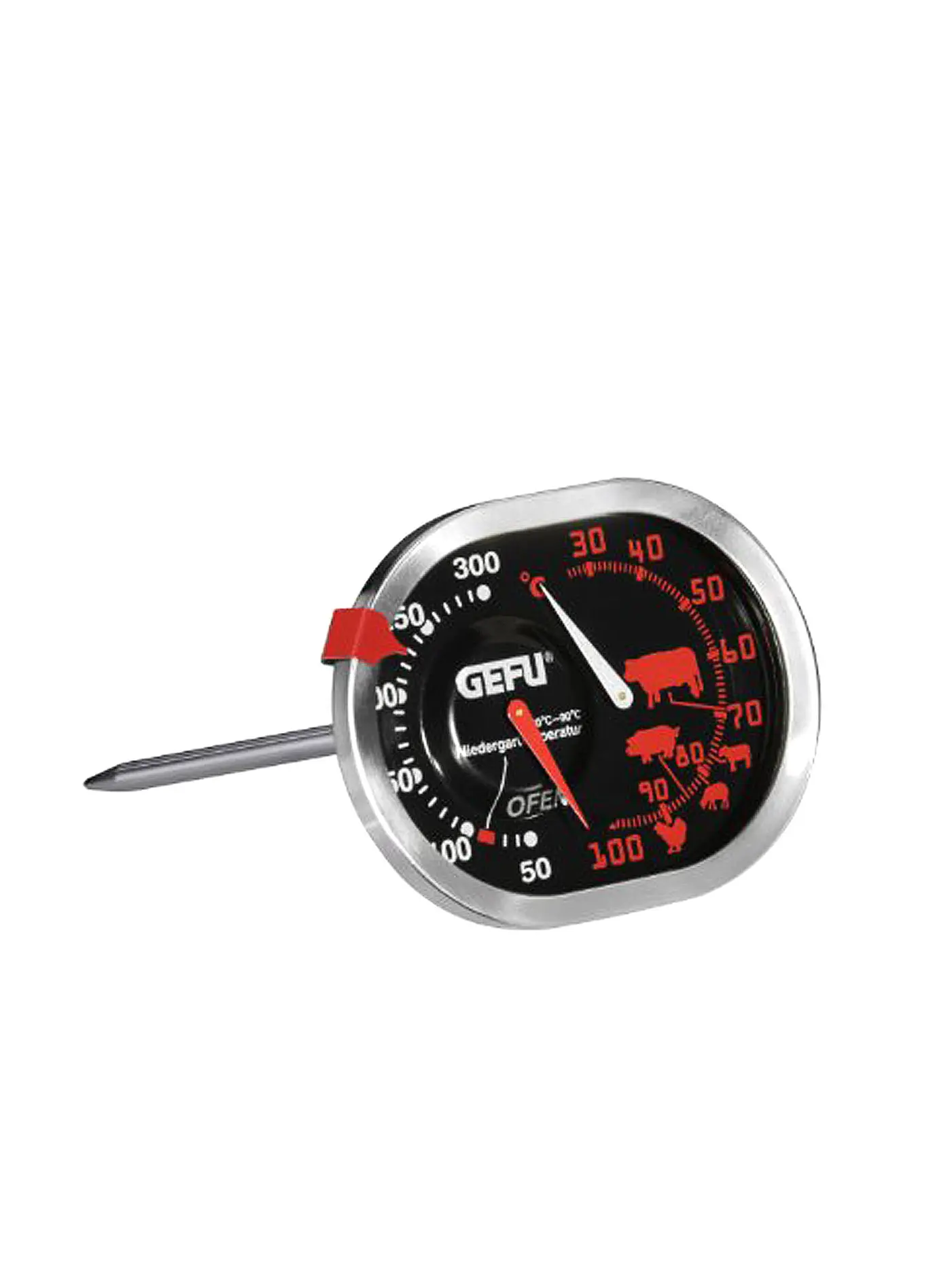 GEFU | Braten-Ofenthermometer 3in1 | silber