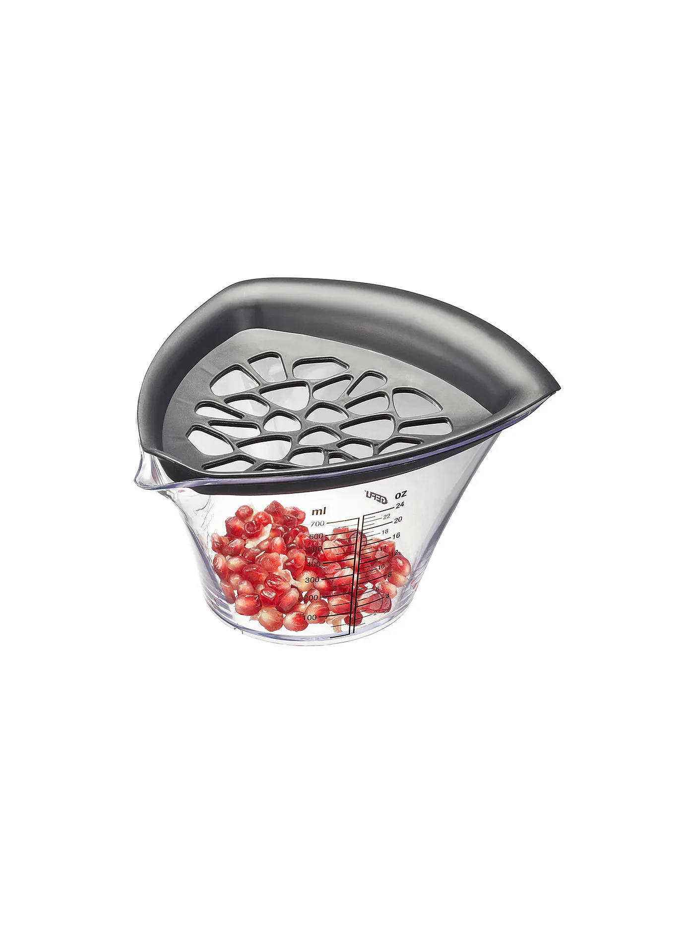 GEFU | Granatapfelentkerner und Entsafter FRUTI 0,7l | transparent