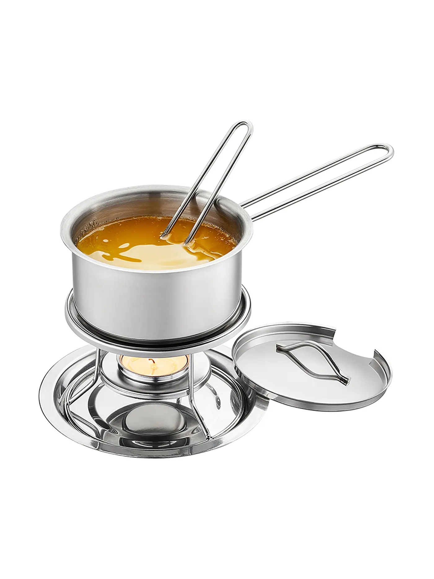 GEFU | Saucen- und Butterwärmer-Set CALORIC 6tlg | silber