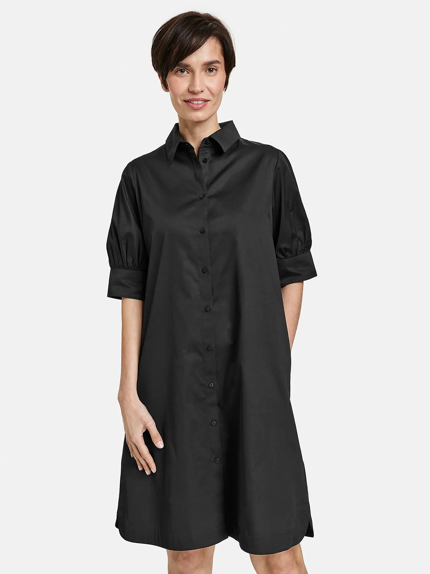 GERRY WEBER | Hemdblusenkleid | schwarz