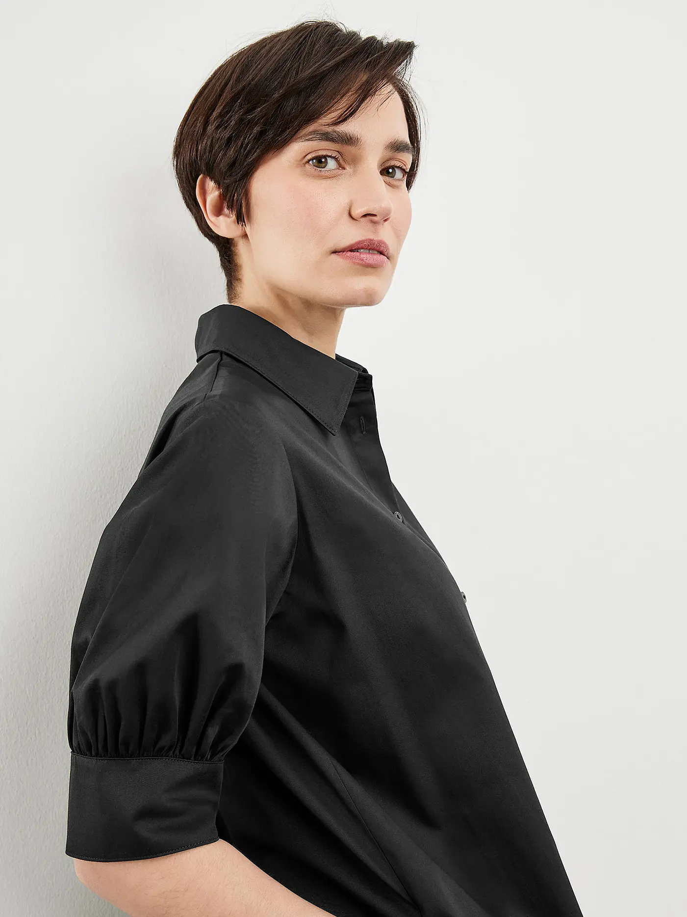 GERRY WEBER | Hemdblusenkleid | schwarz