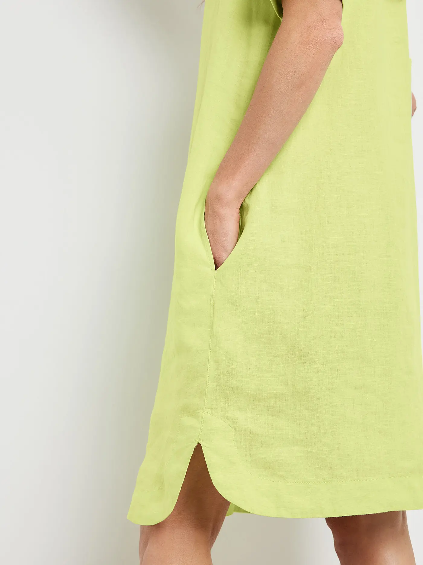 GERRY WEBER | Leinenkleid  | hellgrün
