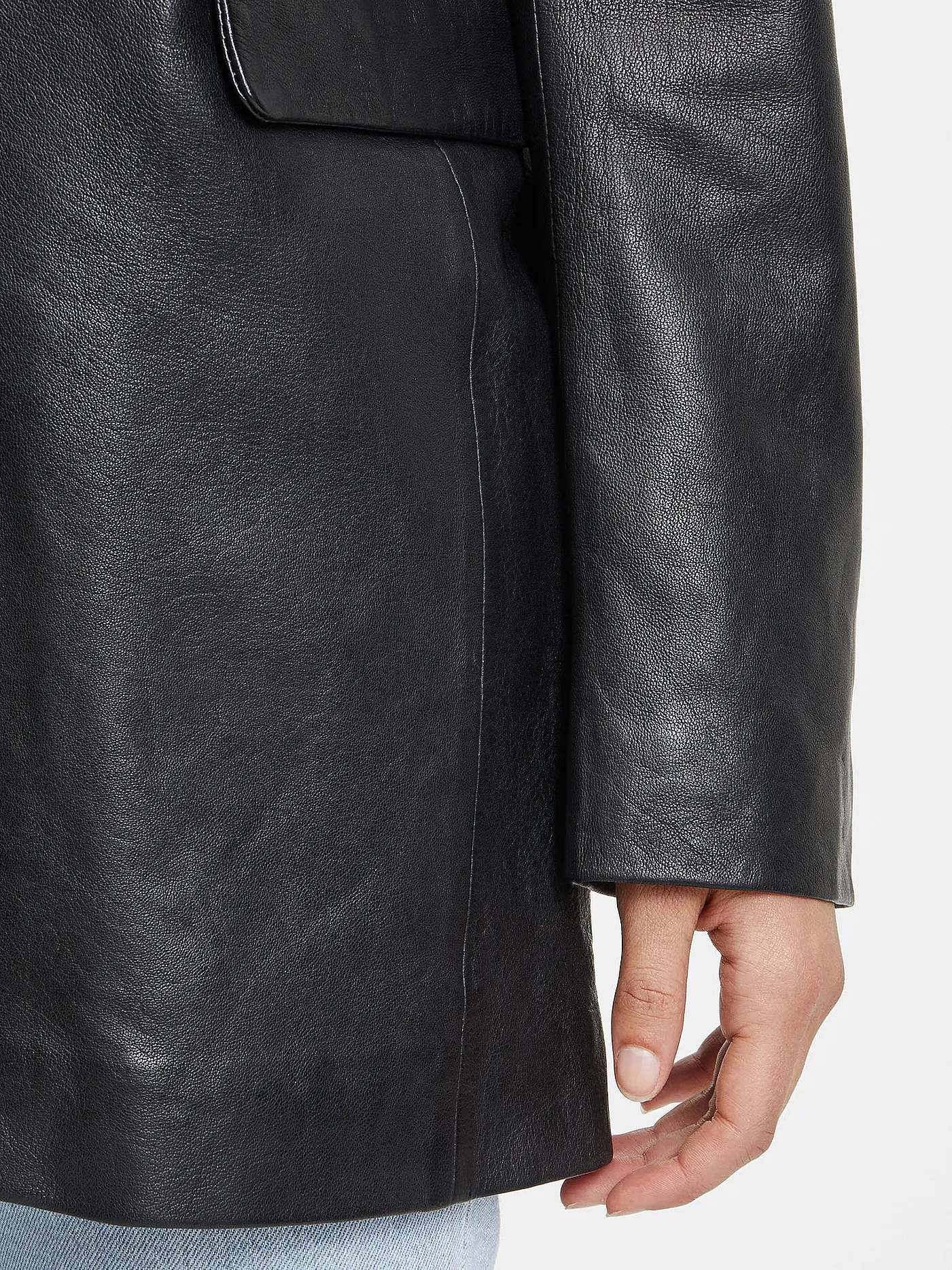 GIPSY BY MAURITIUS | Lederblazer Oversized Fit | schwarz