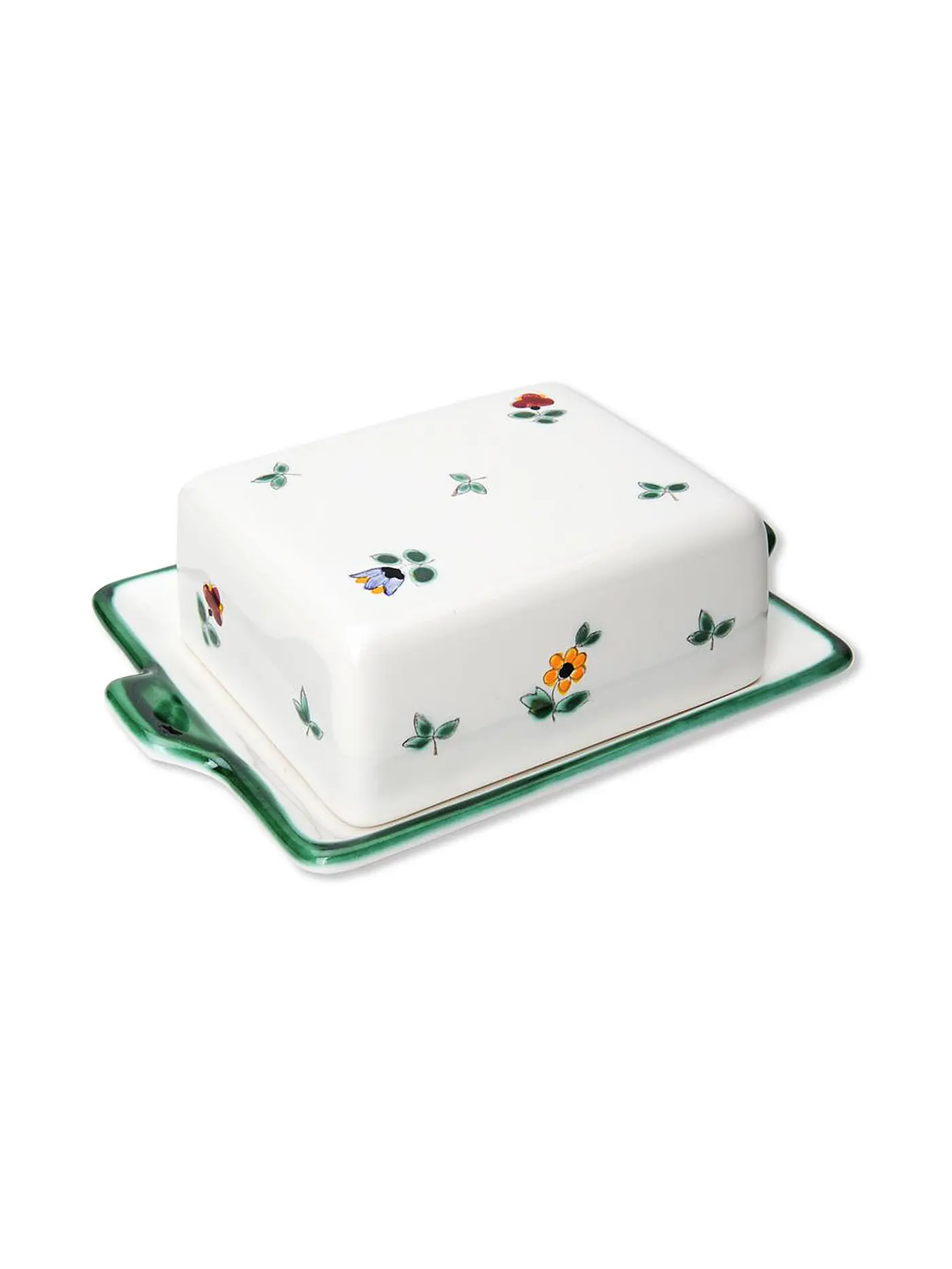 GMUNDNER KERAMIK | Butterdose "Streublumen" 125g | bunt