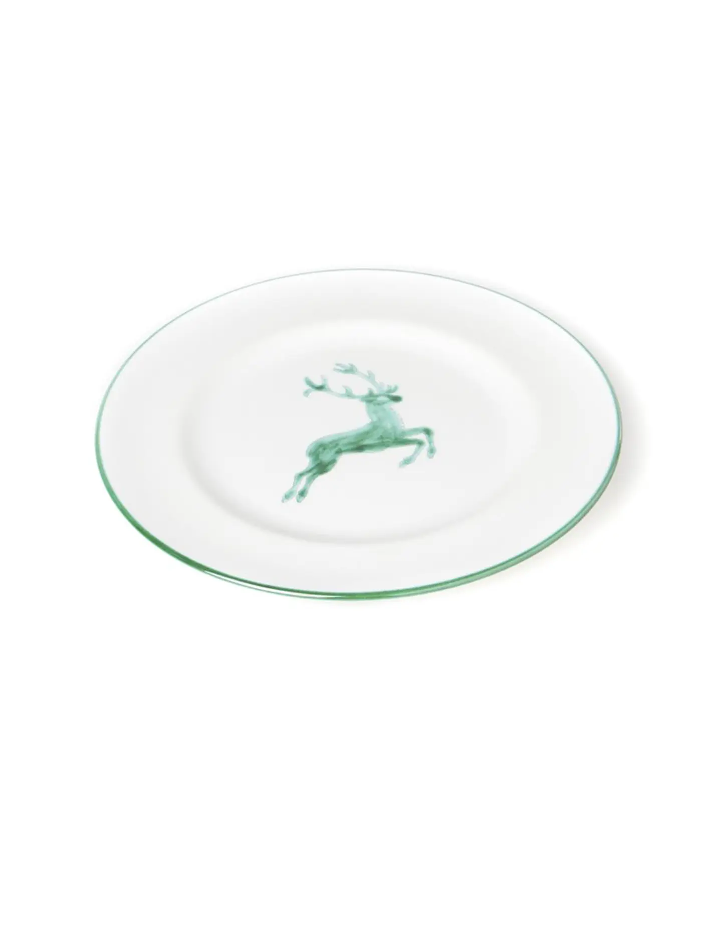 GMUNDNER KERAMIK | Dessertteller Gourmet "Grüner Hirsch" 22cm | grün