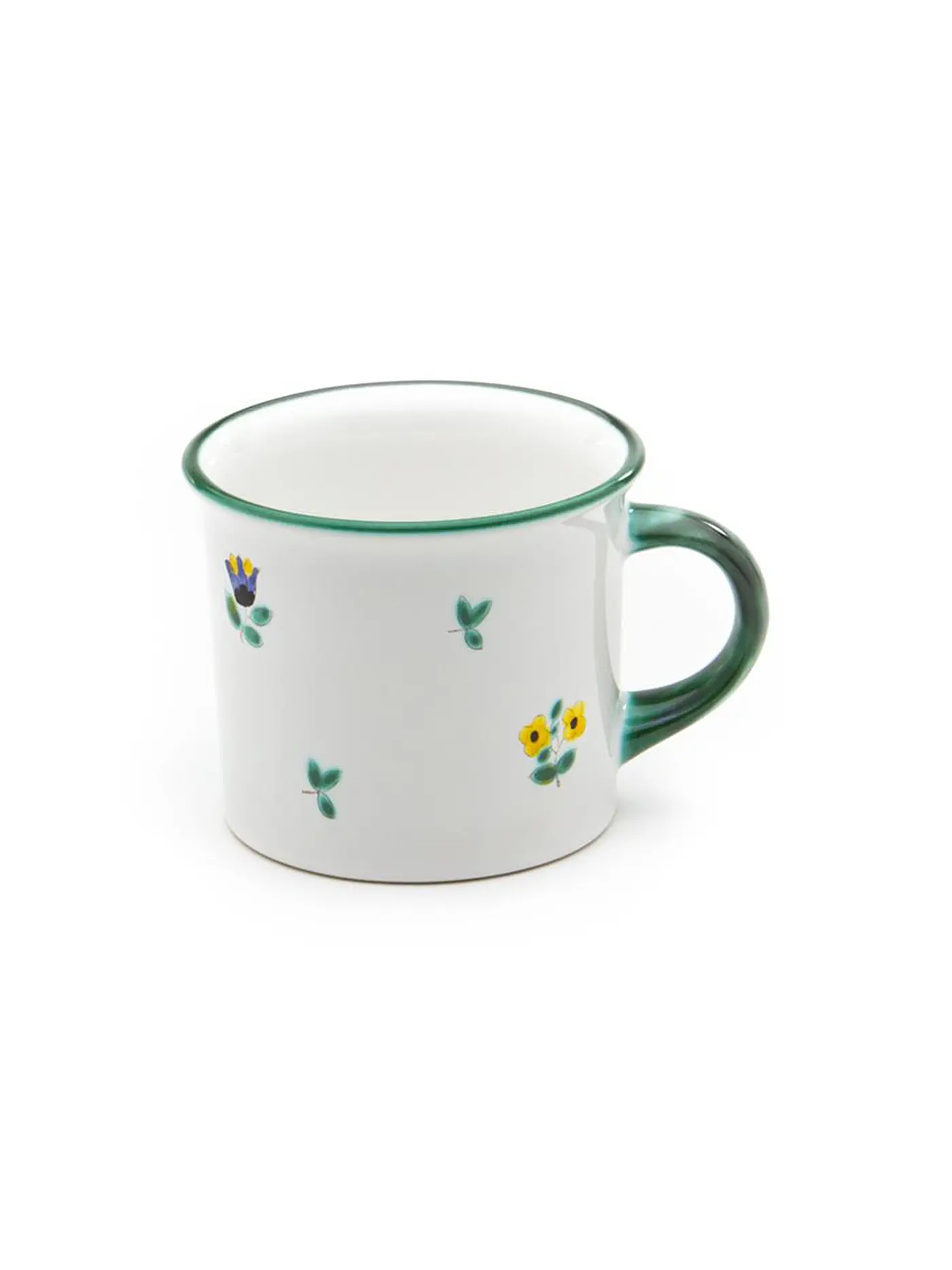 GMUNDNER KERAMIK | Häferlkaffee-Becher glatt "Streublumen" 0,24l | bunt