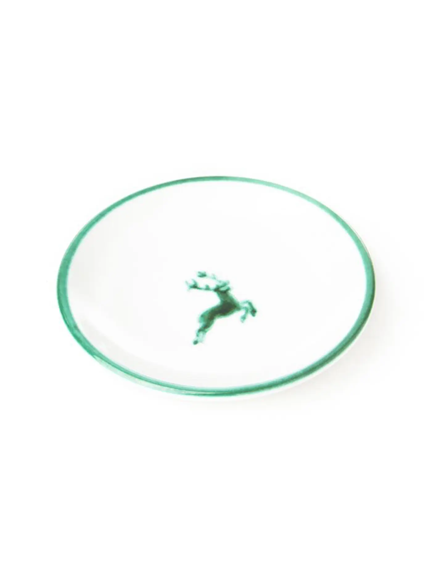 GMUNDNER KERAMIK | Kaffee-Unterteller Cup 15cm "Grüner Hirsch" | grün