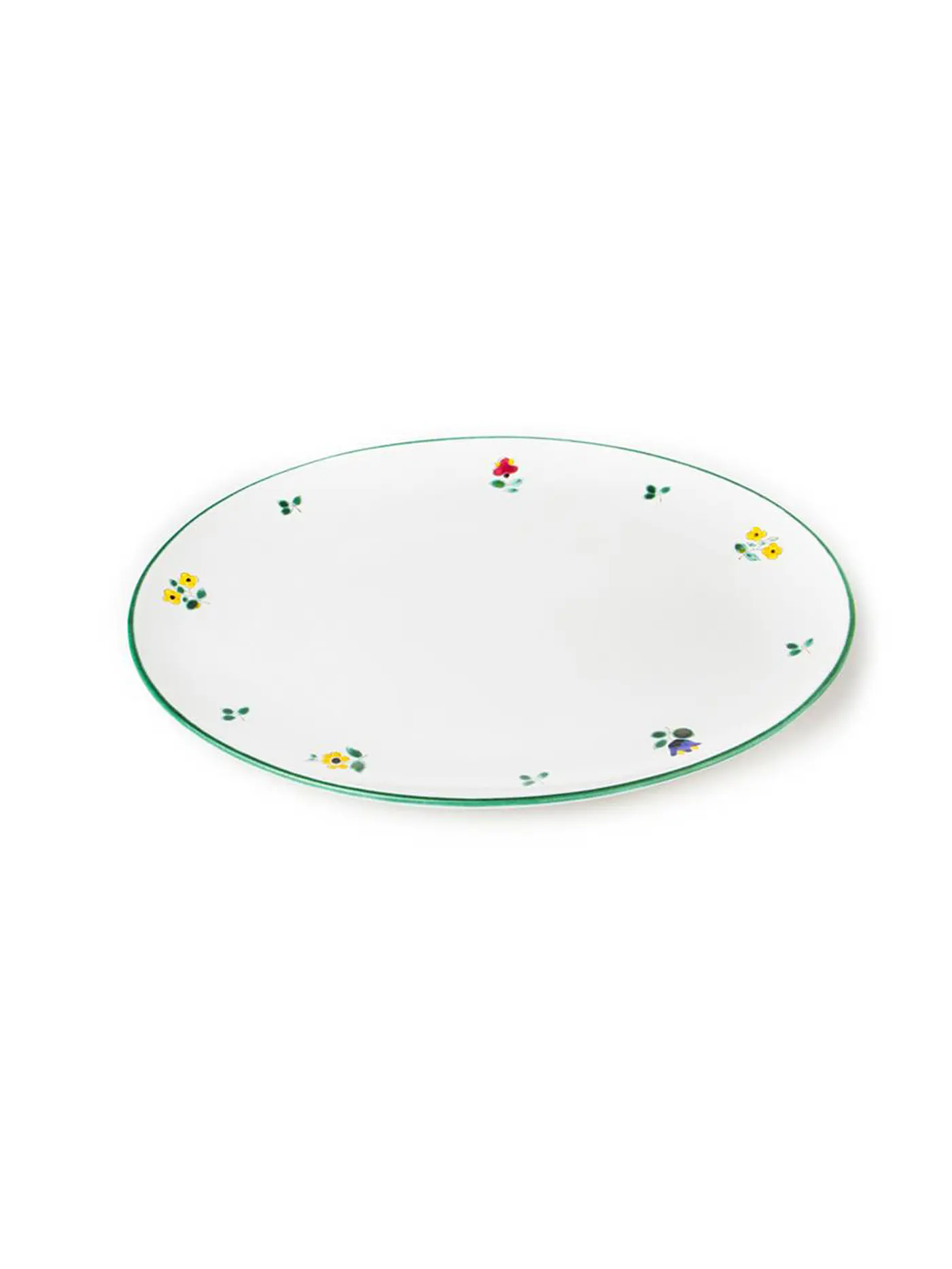 GMUNDNER KERAMIK | Platte oval "Streublumen" 28x21cm | bunt