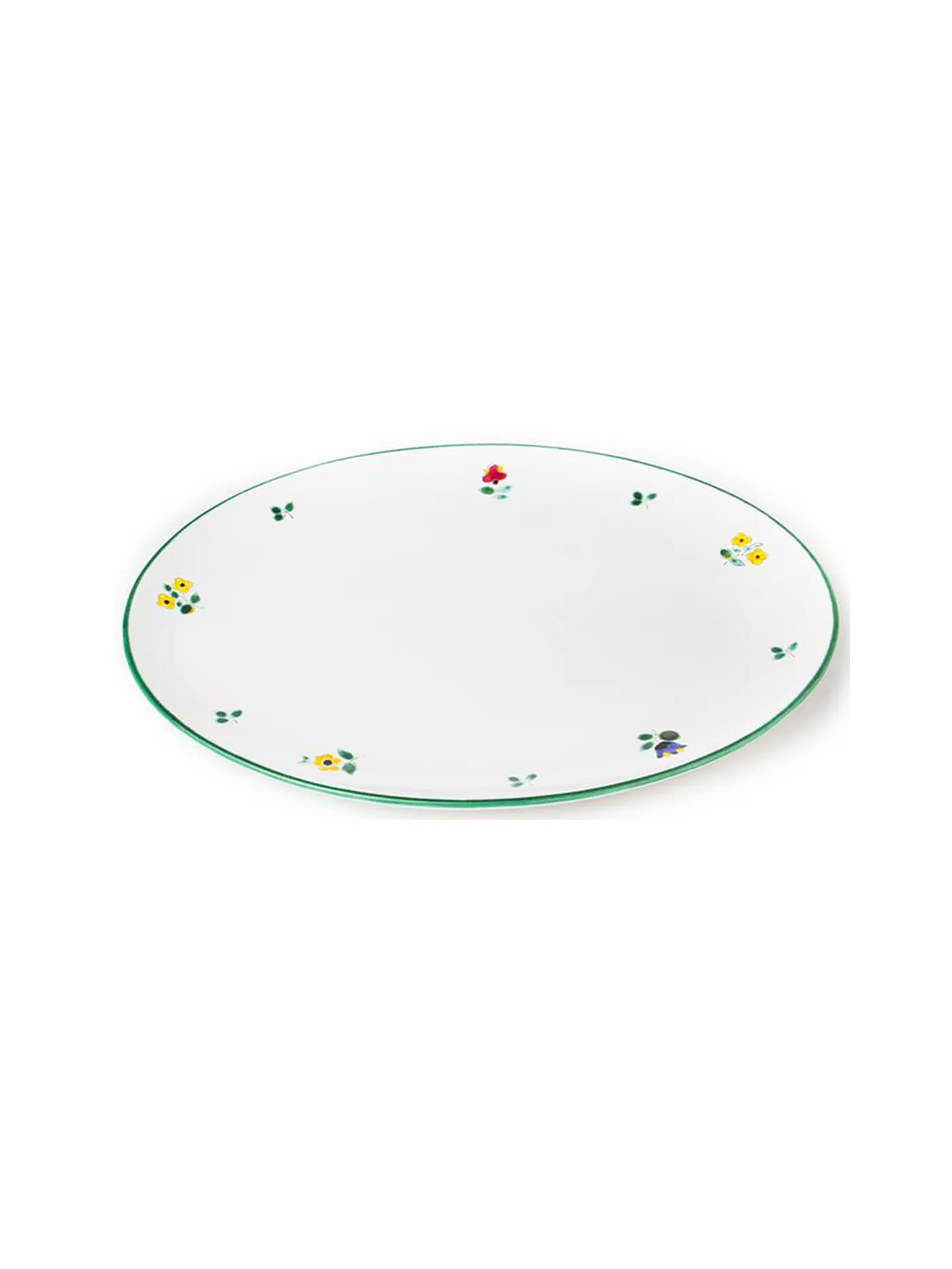 GMUNDNER KERAMIK | Platte oval "Streublumen" 33x26cm | bunt