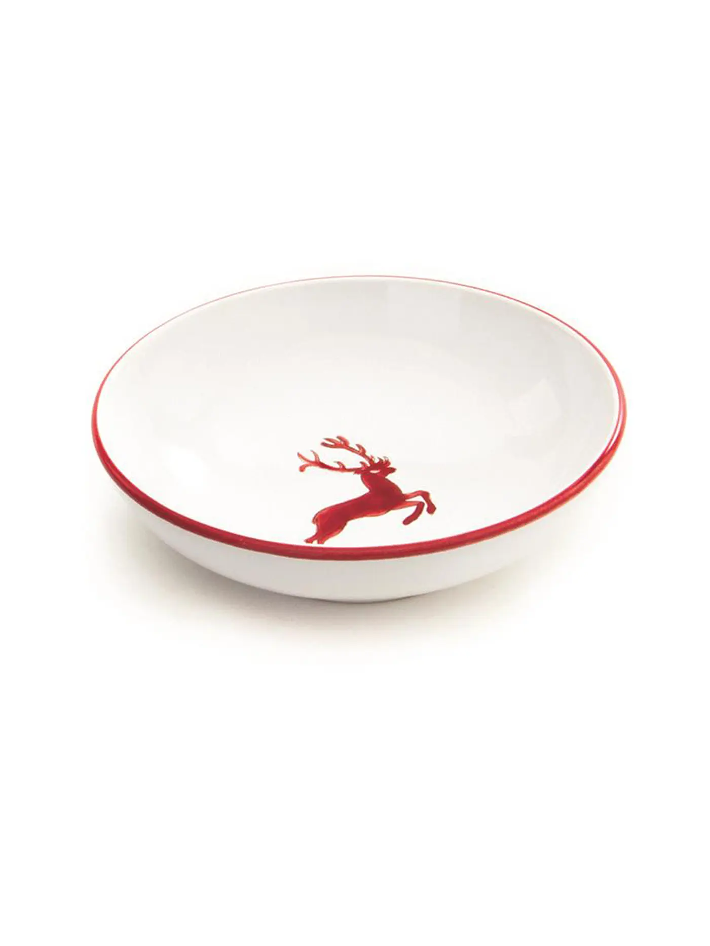 GMUNDNER KERAMIK | Salatschale "Grauer Hirsch" 17cm | rot