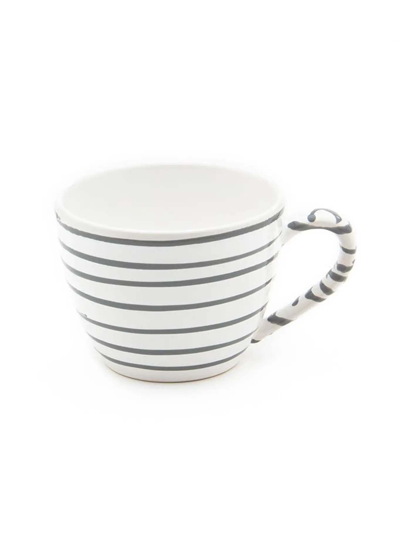 GMUNDNER KERAMIK | Teetasse Maxima "Rot Geflammt" 0,4l | grau